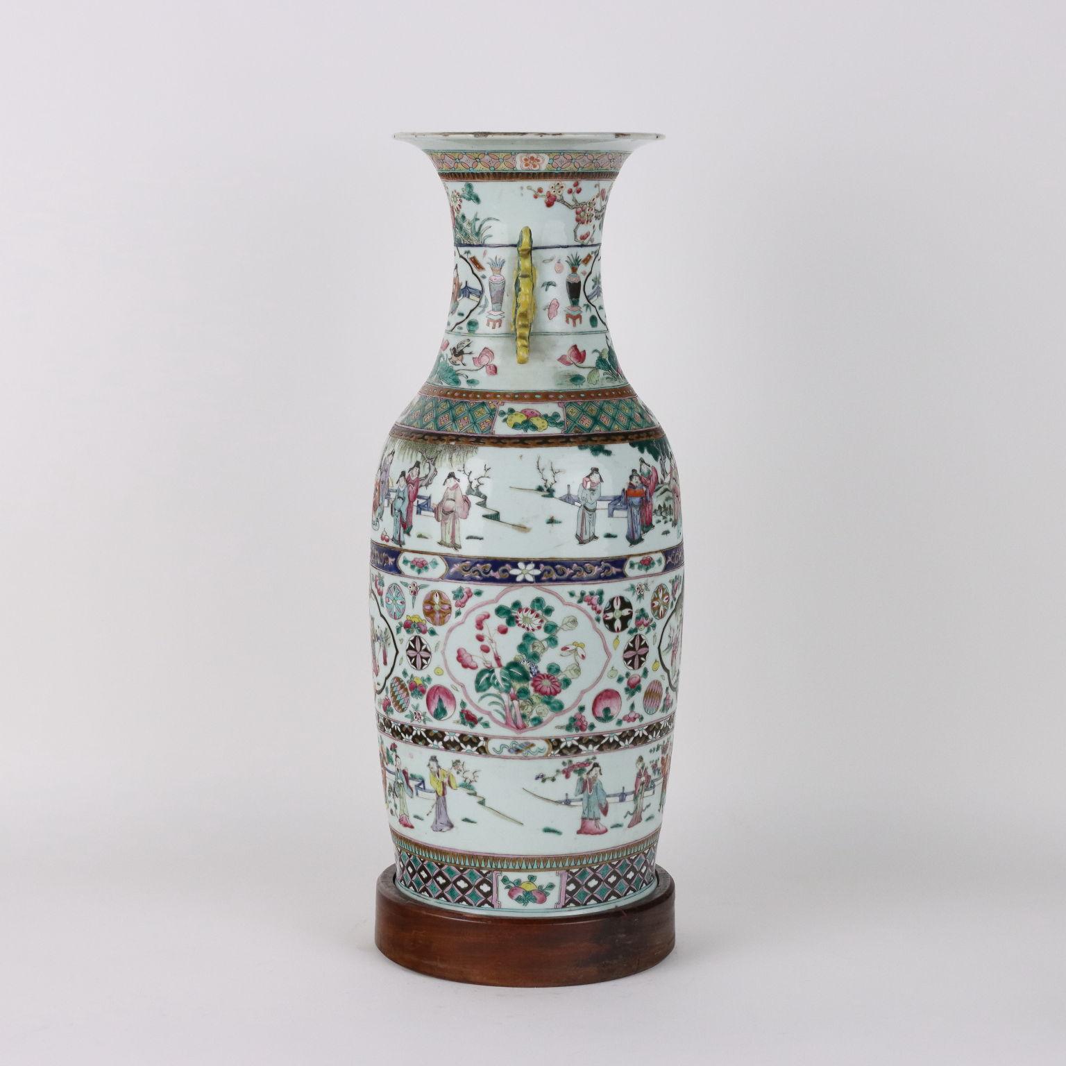 Porzellan-Baluster-Vase China Guangxu-Ära (1875-1908) 5