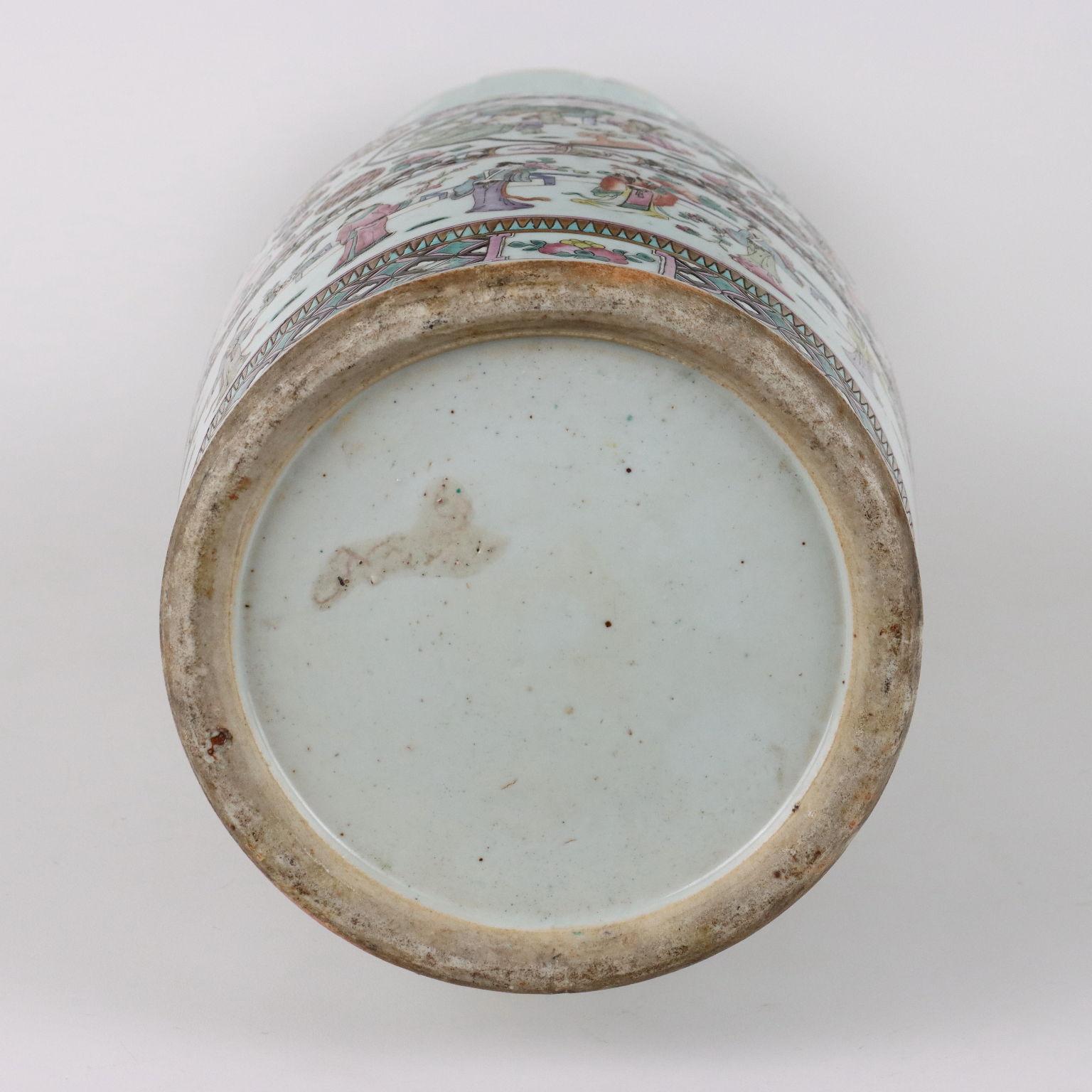 Porzellan-Baluster-Vase China Guangxu-Ära (1875-1908) 8