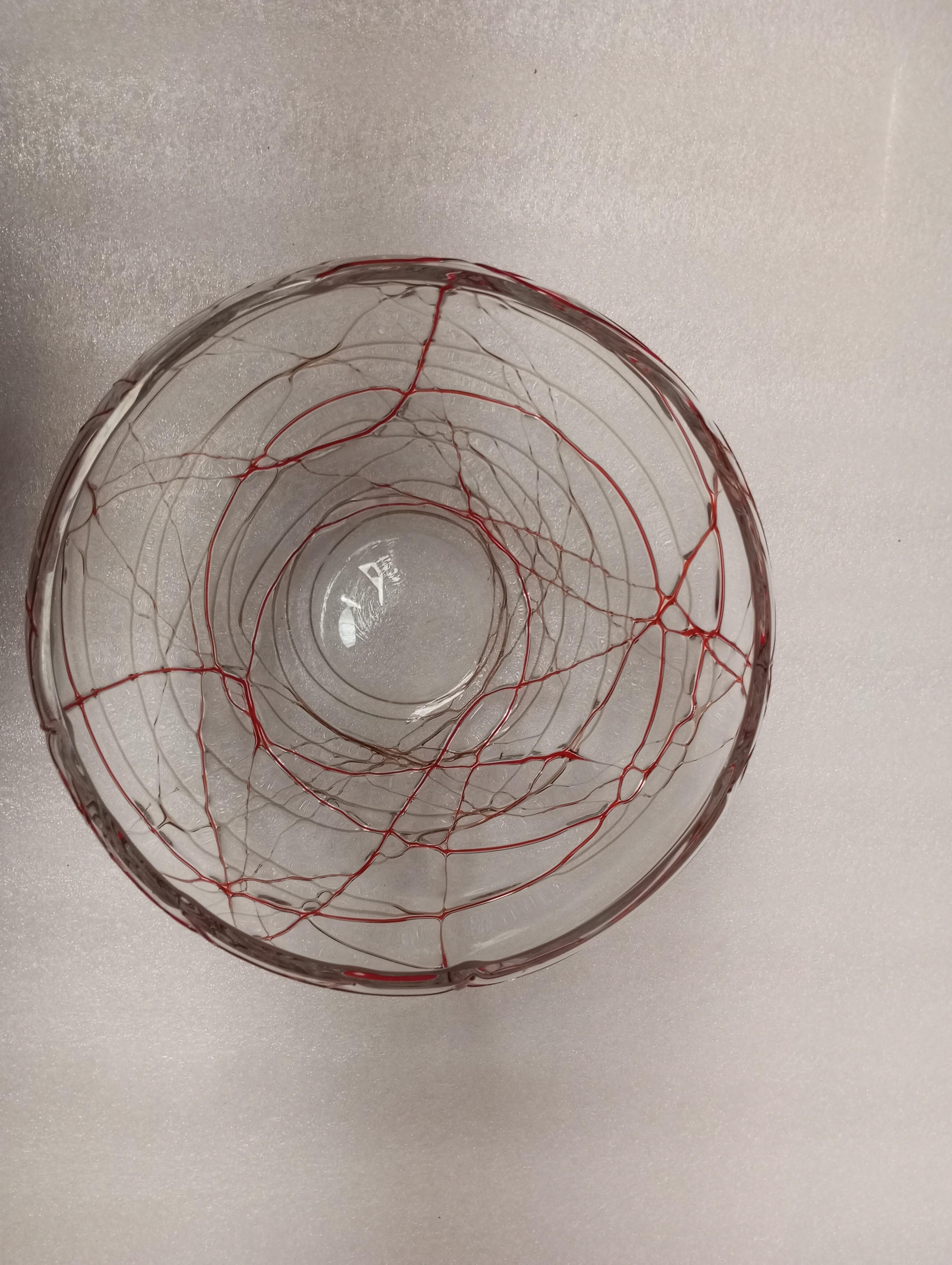 Vaso a ciotola in vetro di Murano, firmato Carlo Nason circa 2000 en venta 5