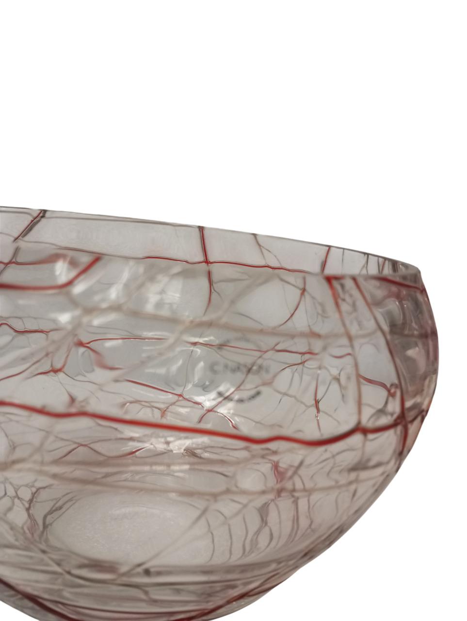 Vaso a ciotola in vetro di Murano, firmato Carlo Nason circa 2000 en Excelente estado para la venta en Firenze, FI