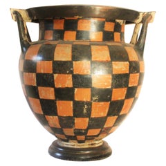 Vintage Vaso a Cratere in Terracotta, Fine xx Secolo