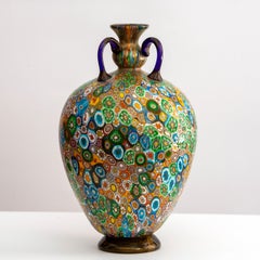 Murrine vase, Vivarini Murano production, 1970s