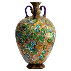 Vaso a murrine, produzione Vivarini Murano, anni '70
