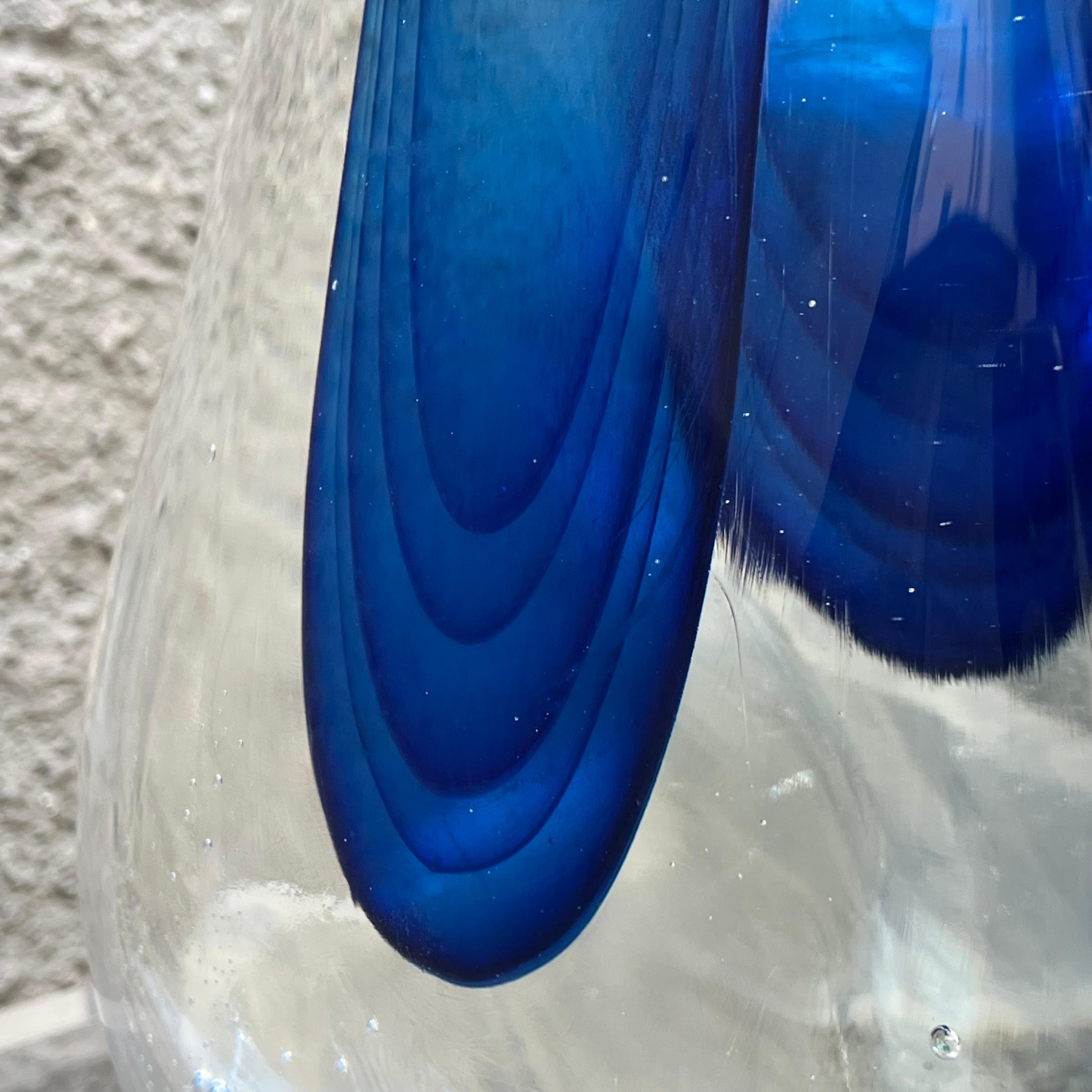 Submerged Glass Aquarium Vase - Attr. to Flavio Poli - Murano Italy - 1960s For Sale 9