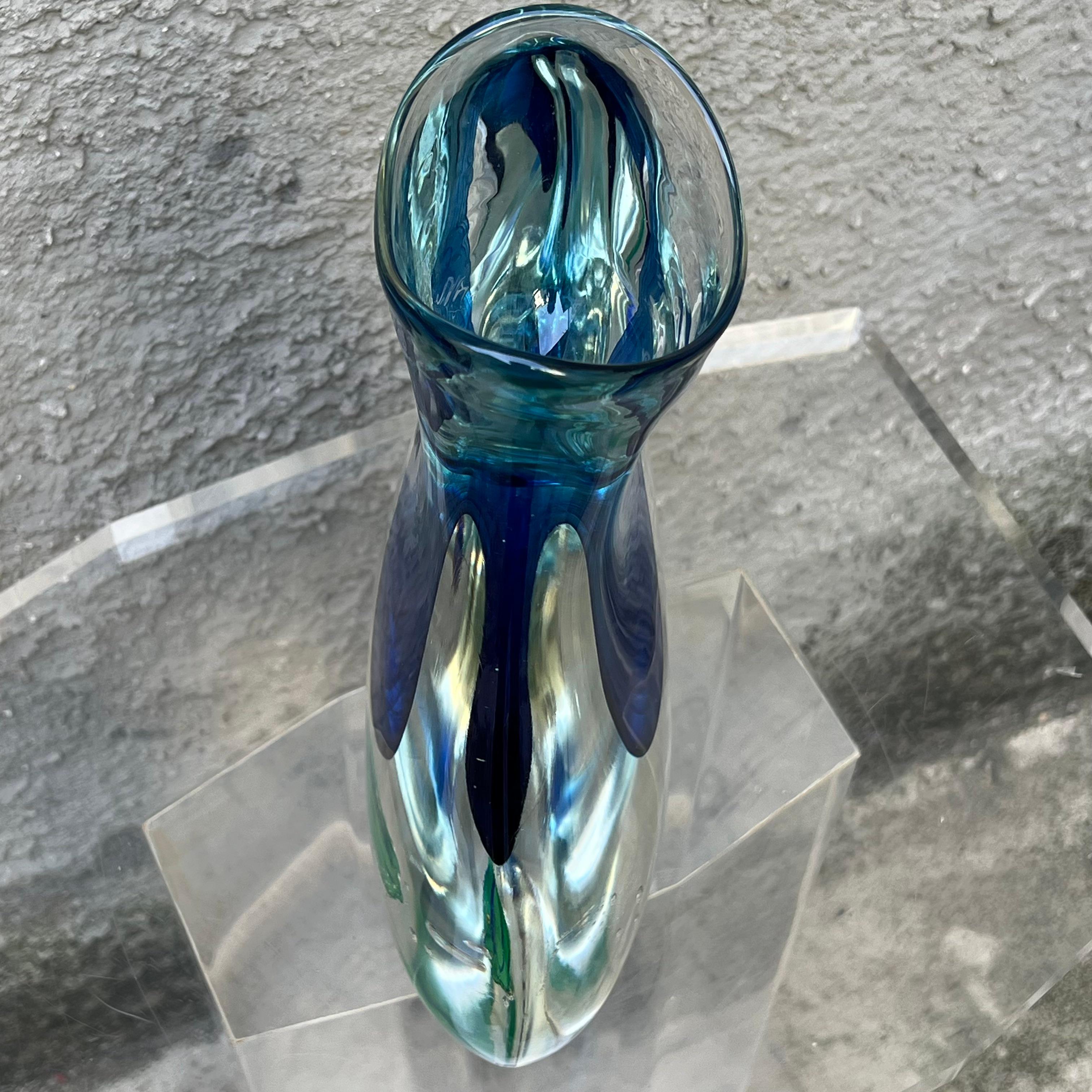 Submerged Glass Aquarium Vase - Attr. to Flavio Poli - Murano Italy - 1960s For Sale 10