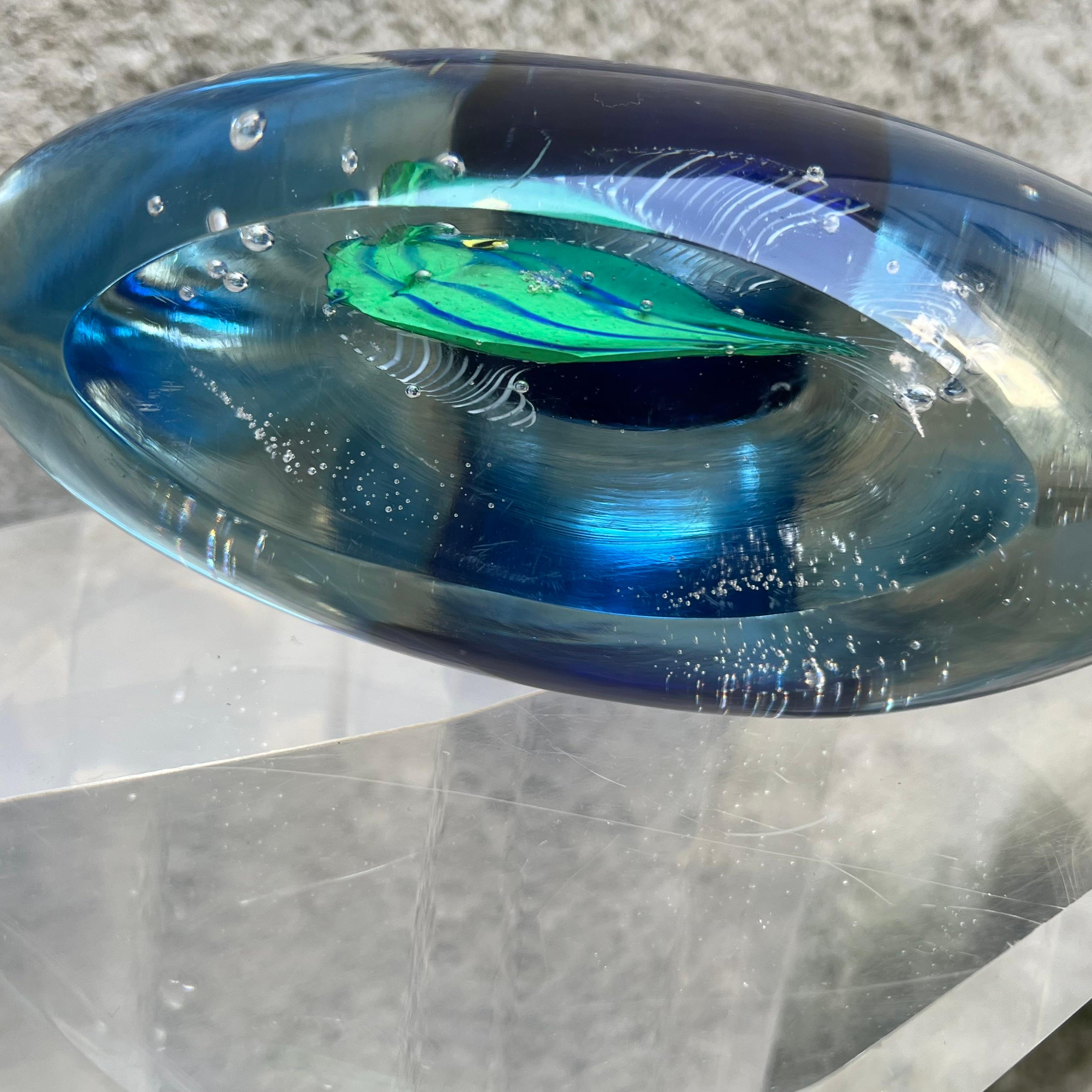 Submerged Glass Aquarium Vase - Attr. to Flavio Poli - Murano Italy - 1960s For Sale 11