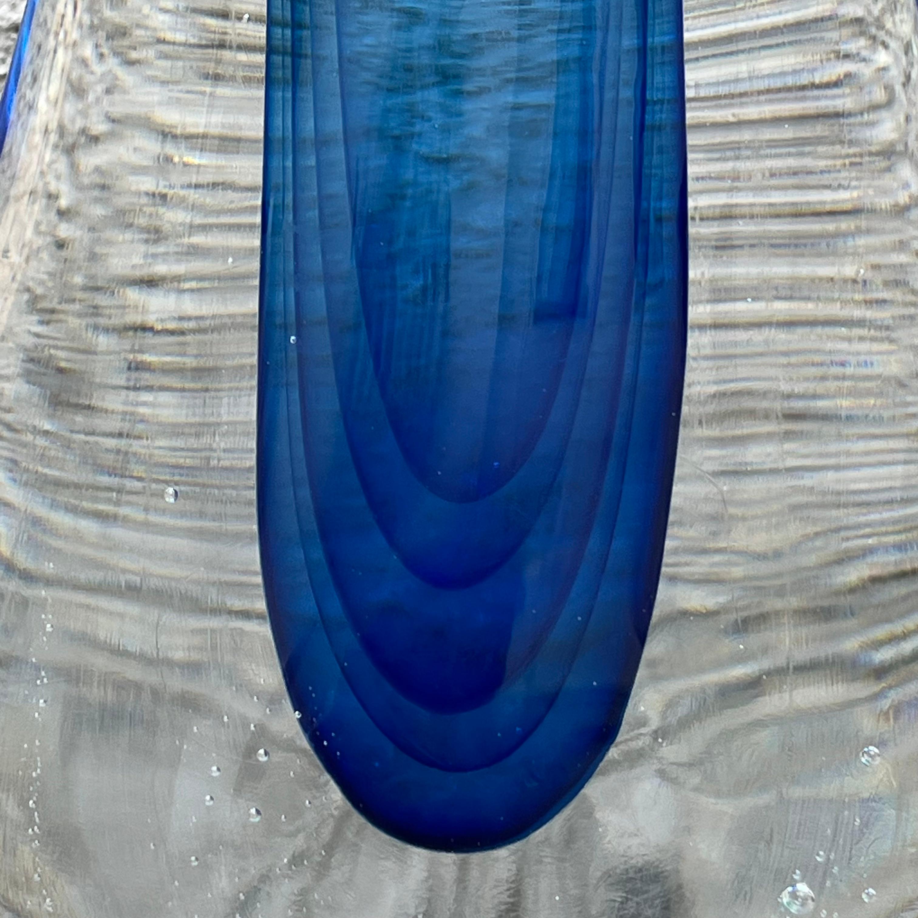 Murano Glass Submerged Glass Aquarium Vase - Attr. to Flavio Poli - Murano Italy - 1960s For Sale