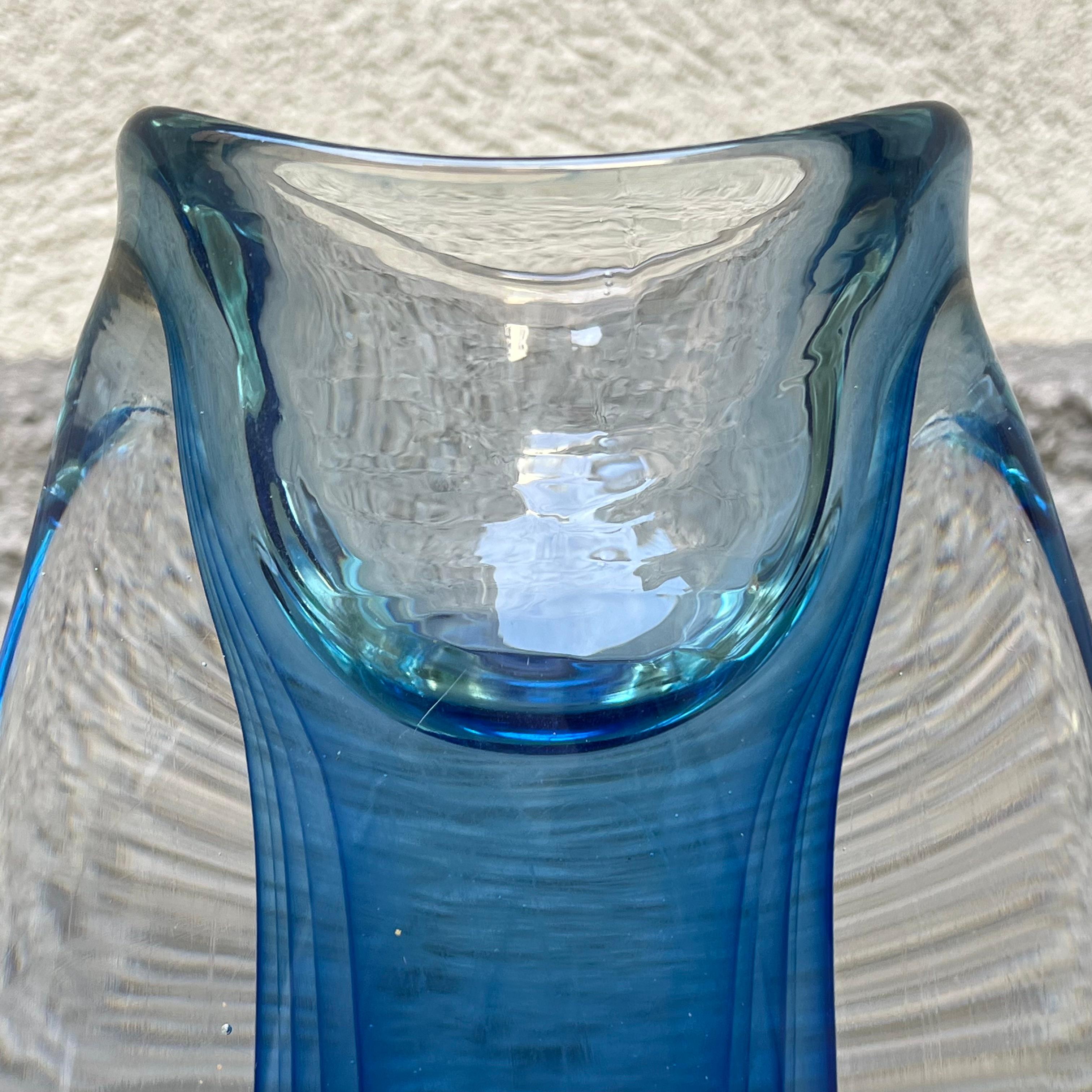 Submerged Glass Aquarium Vase - Attr. to Flavio Poli - Murano Italy - 1960s For Sale 1