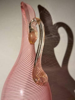 Vaso ad anfora Venini in vetro di Murano 1940-1949