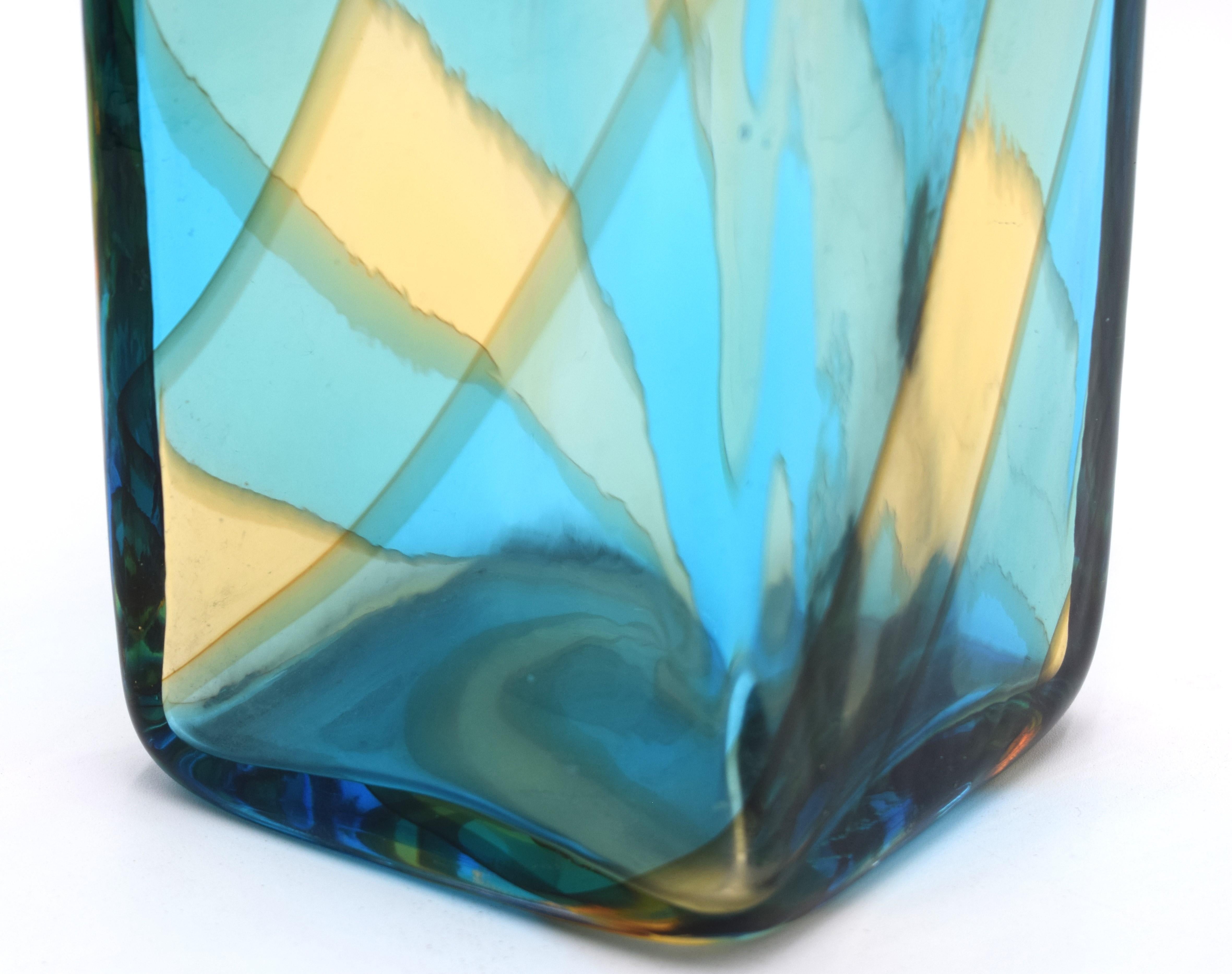 Italian Grand vase Zanetti, Murano, années 1970. en vente