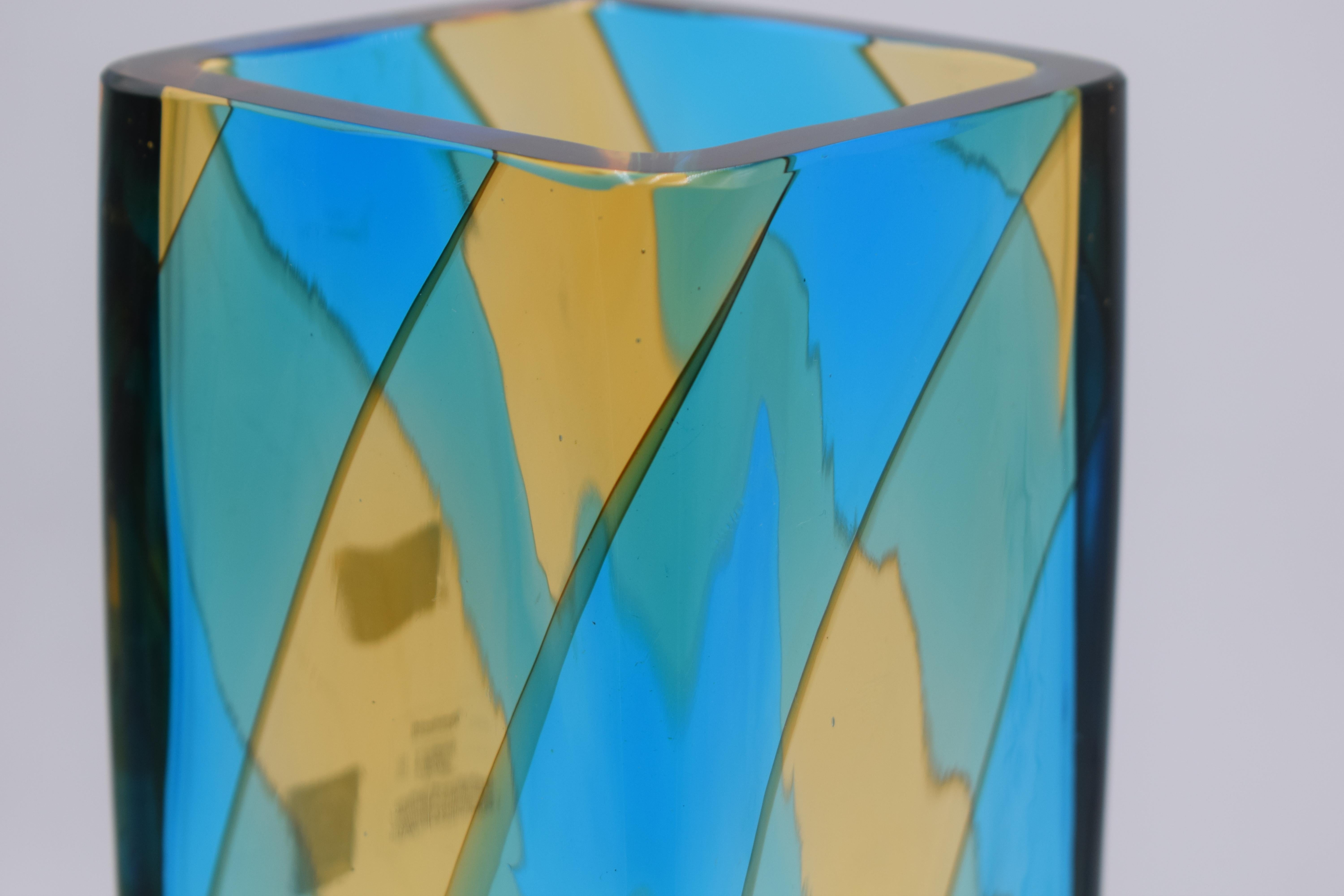 Grand vase Zanetti, Murano, années 1970. Bon état - En vente à Palermo, PA