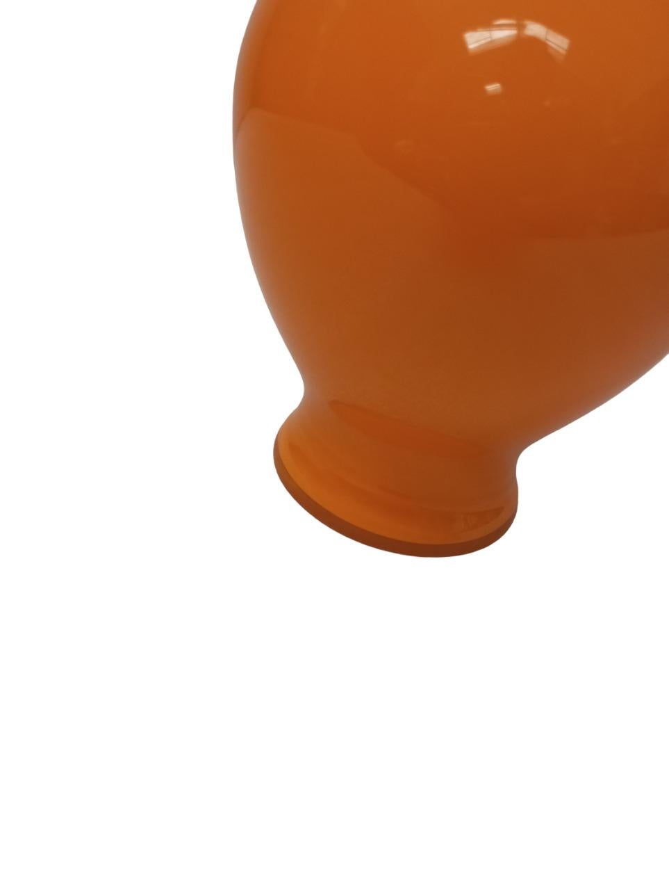 European Barovier and Toso orange vase with label  