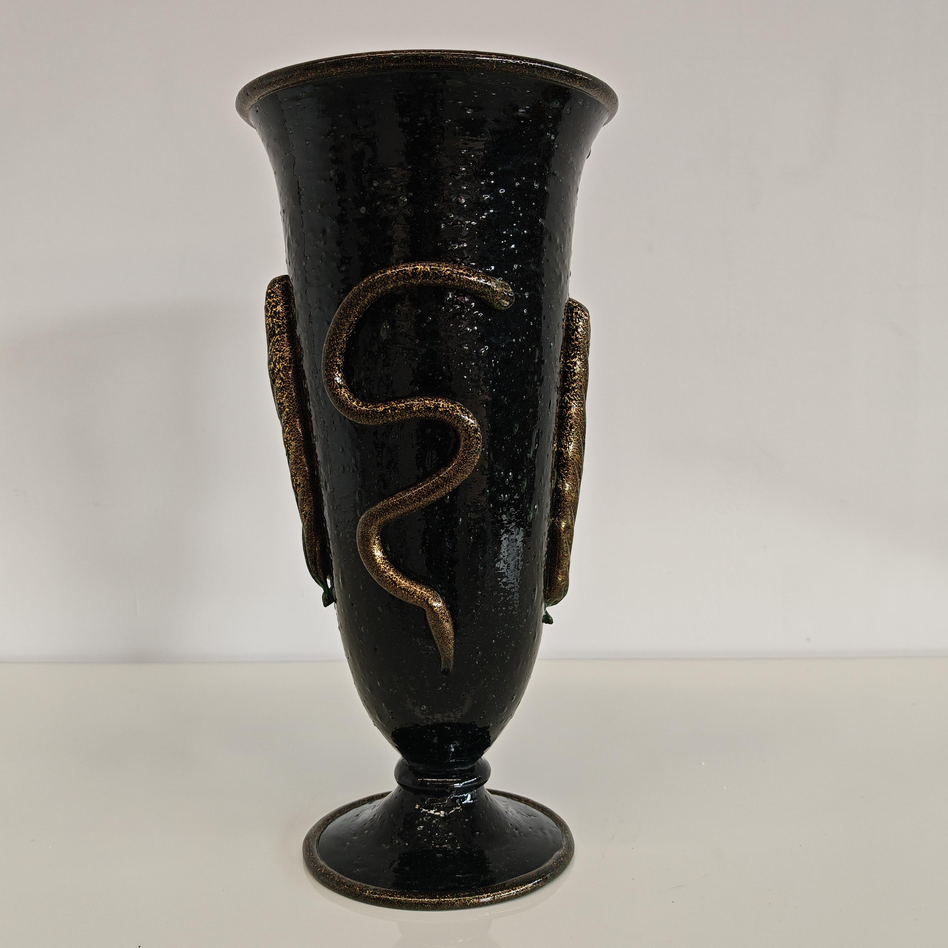 Murano Kunstvase 'pulegoso' Napoleone Martinuzzi für Venini 1930er Jahre im Angebot 3