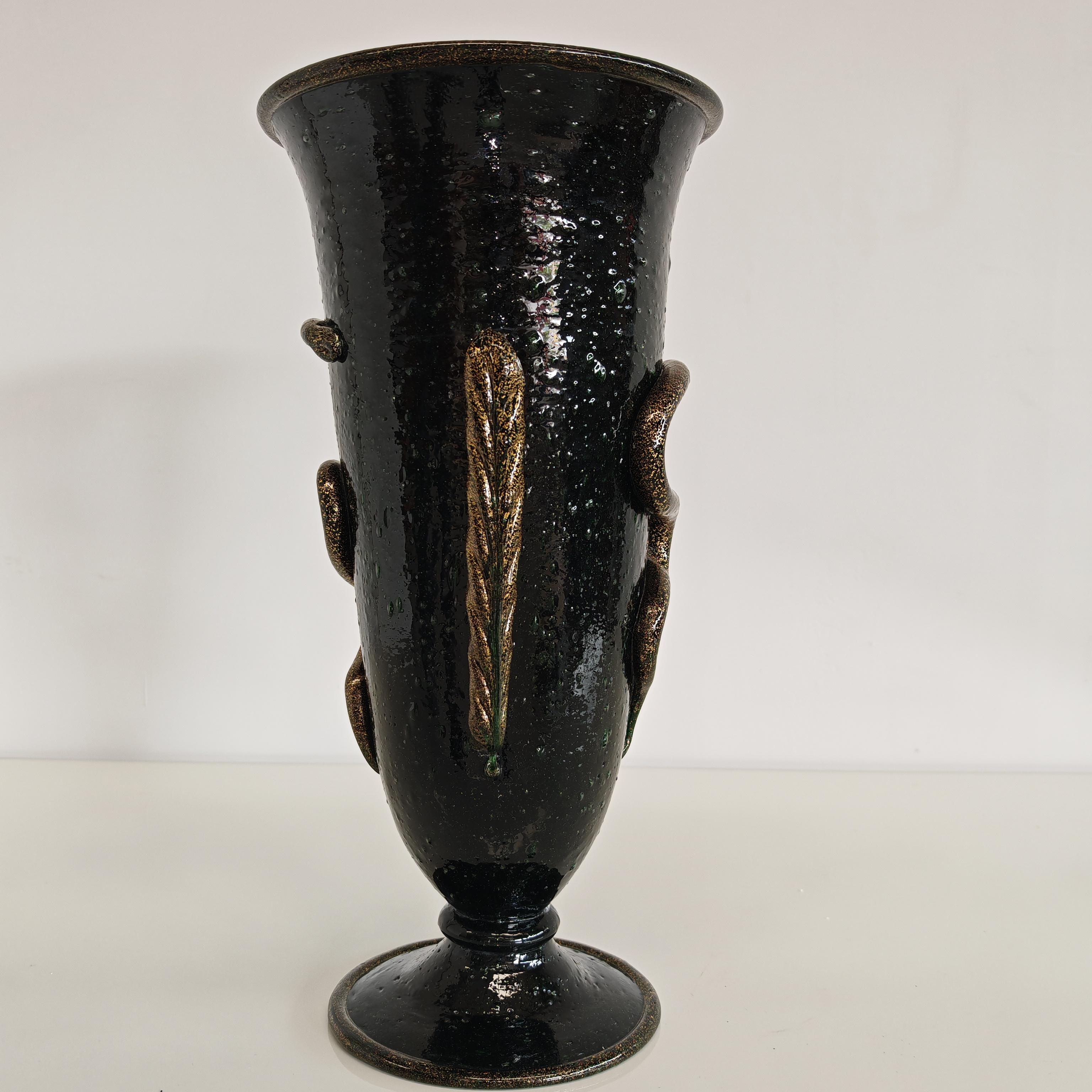 Murano Kunstvase 'pulegoso' Napoleone Martinuzzi für Venini 1930er Jahre (Moderne der Mitte des Jahrhunderts) im Angebot