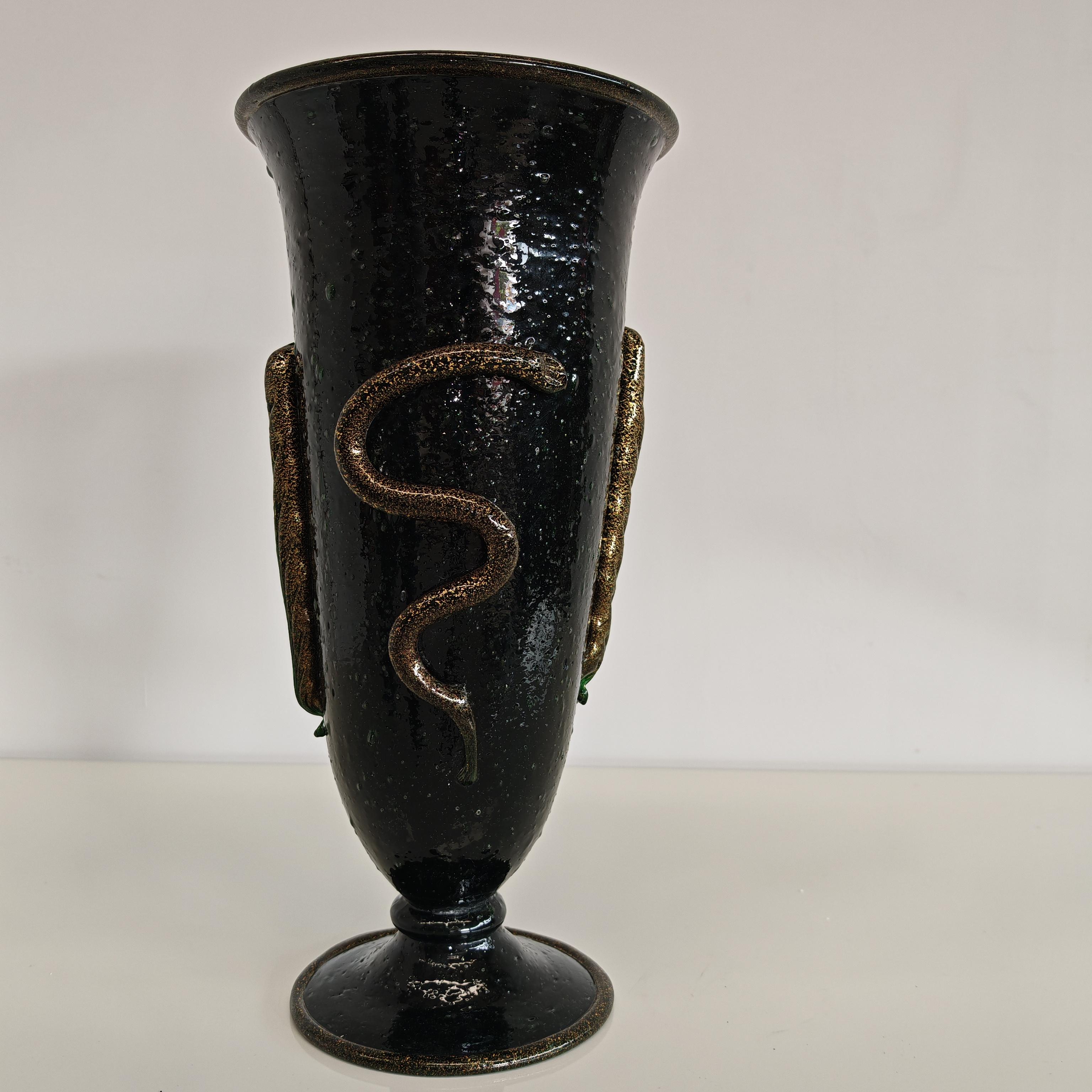 Murano Kunstvase 'pulegoso' Napoleone Martinuzzi für Venini 1930er Jahre (Sonstiges) im Angebot