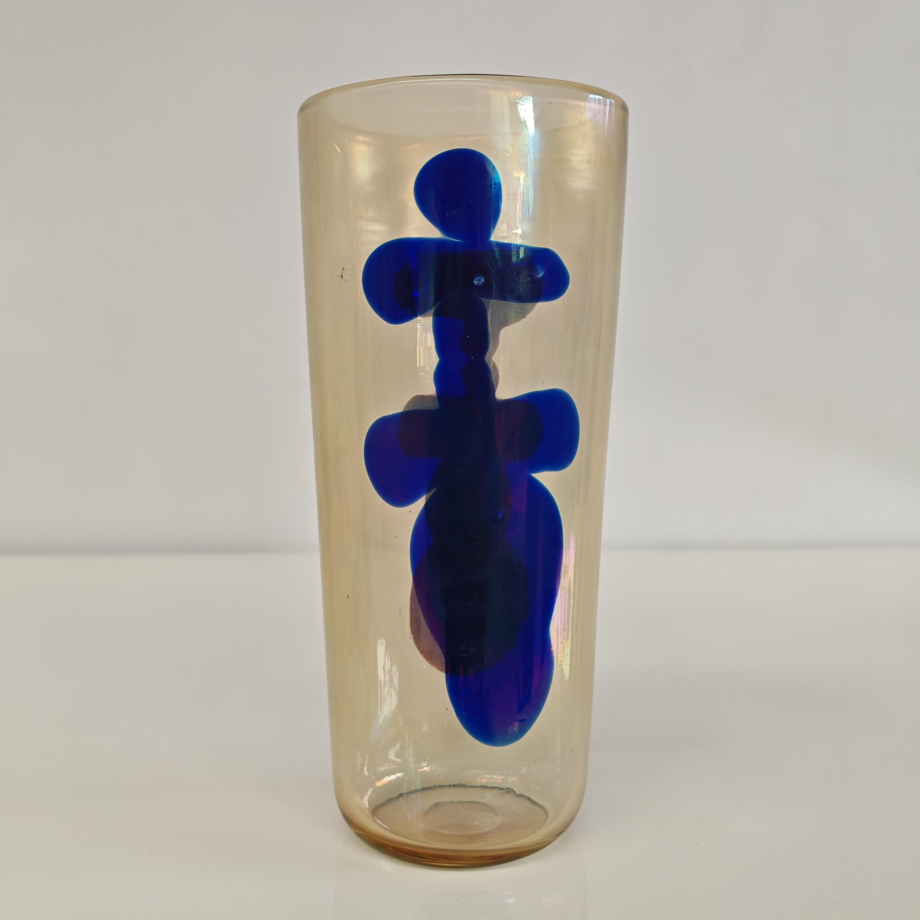 Mid-Century Modern venini Fulvio Bianconi artistic murano vase series 