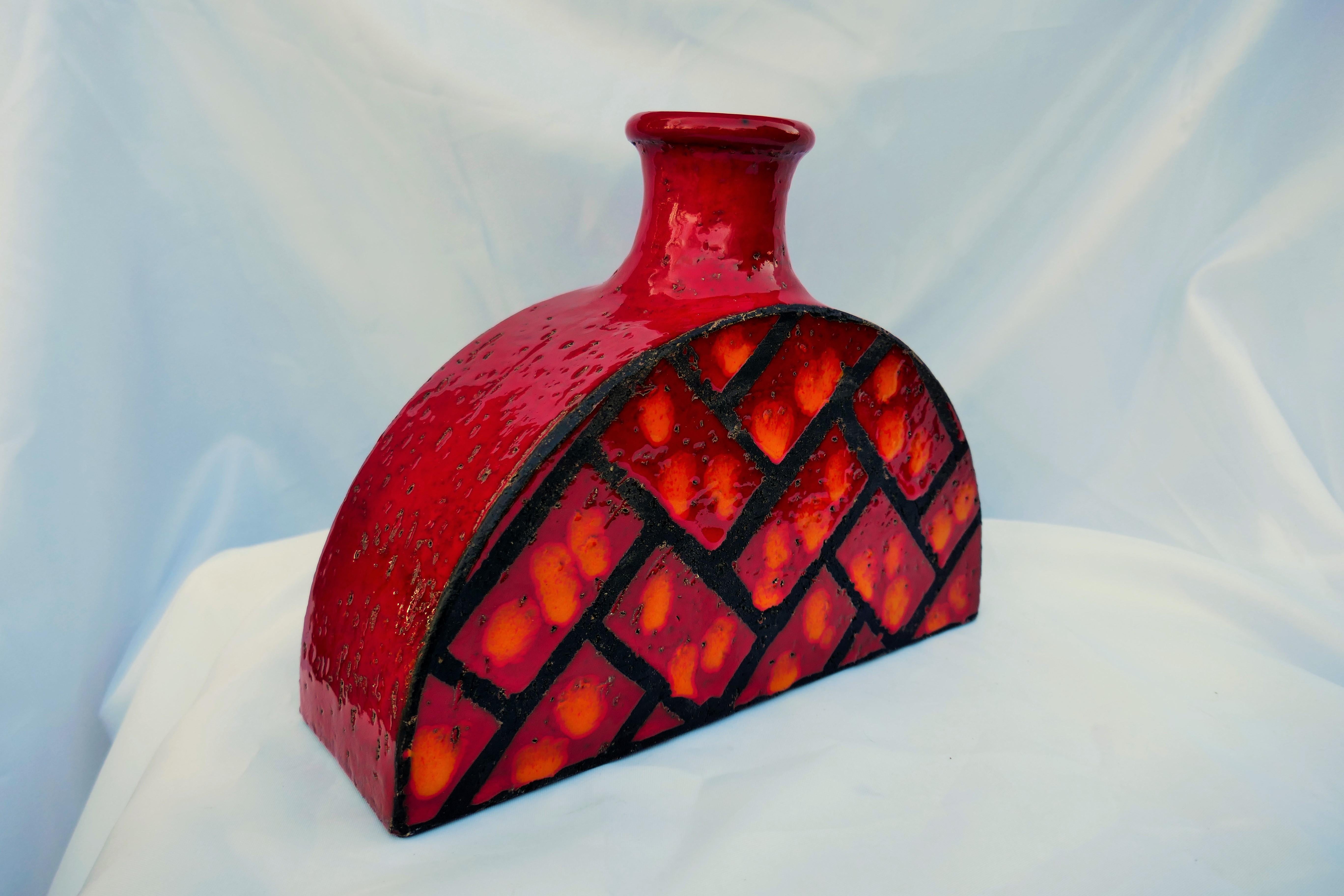 Mid-Century Modern Vaso attribuito ad Aldo Londi / Bitossi pour Raymor en vente