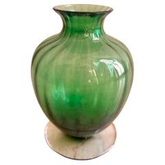 Vaso Baccarat "Forest Whisper" in Cristallo Verde Smeraldo, Epoca Post-1936'