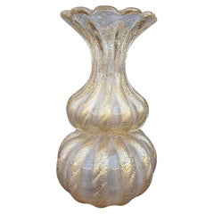 Barovier vase in Murano glass with gold dust 1960 Italy
