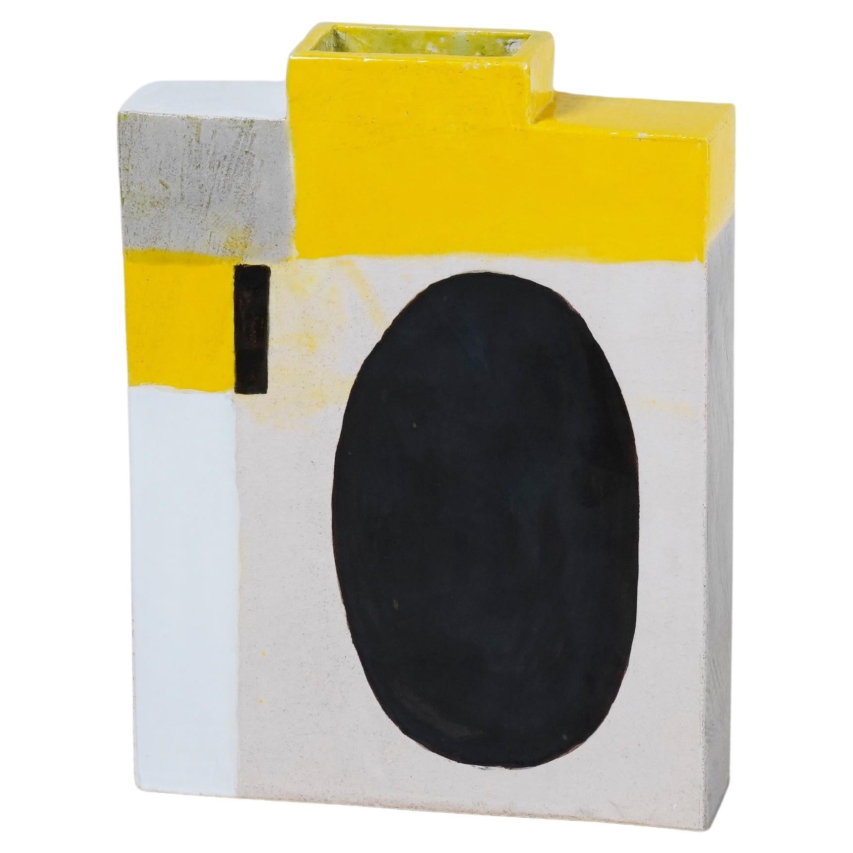 Vaso Ceramic Algora Yellow di Manuel Sanchez in vendita