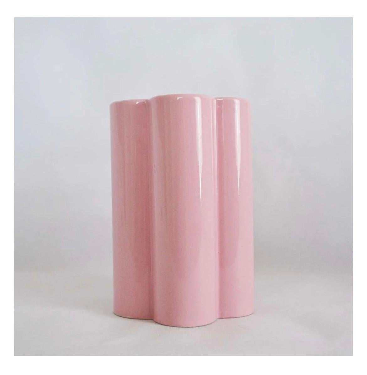 Mid-20th Century Vaso Ceramica Rosa Made in Italy - Art - For Sale