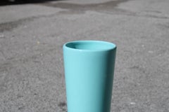 Italian Colored Glazed Ceramic Vase Style Ettore Sottsass