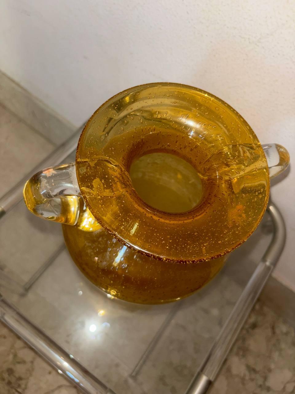 Mid-Century moderno Vaso coppa in vetro  Barovier 60's in vendita