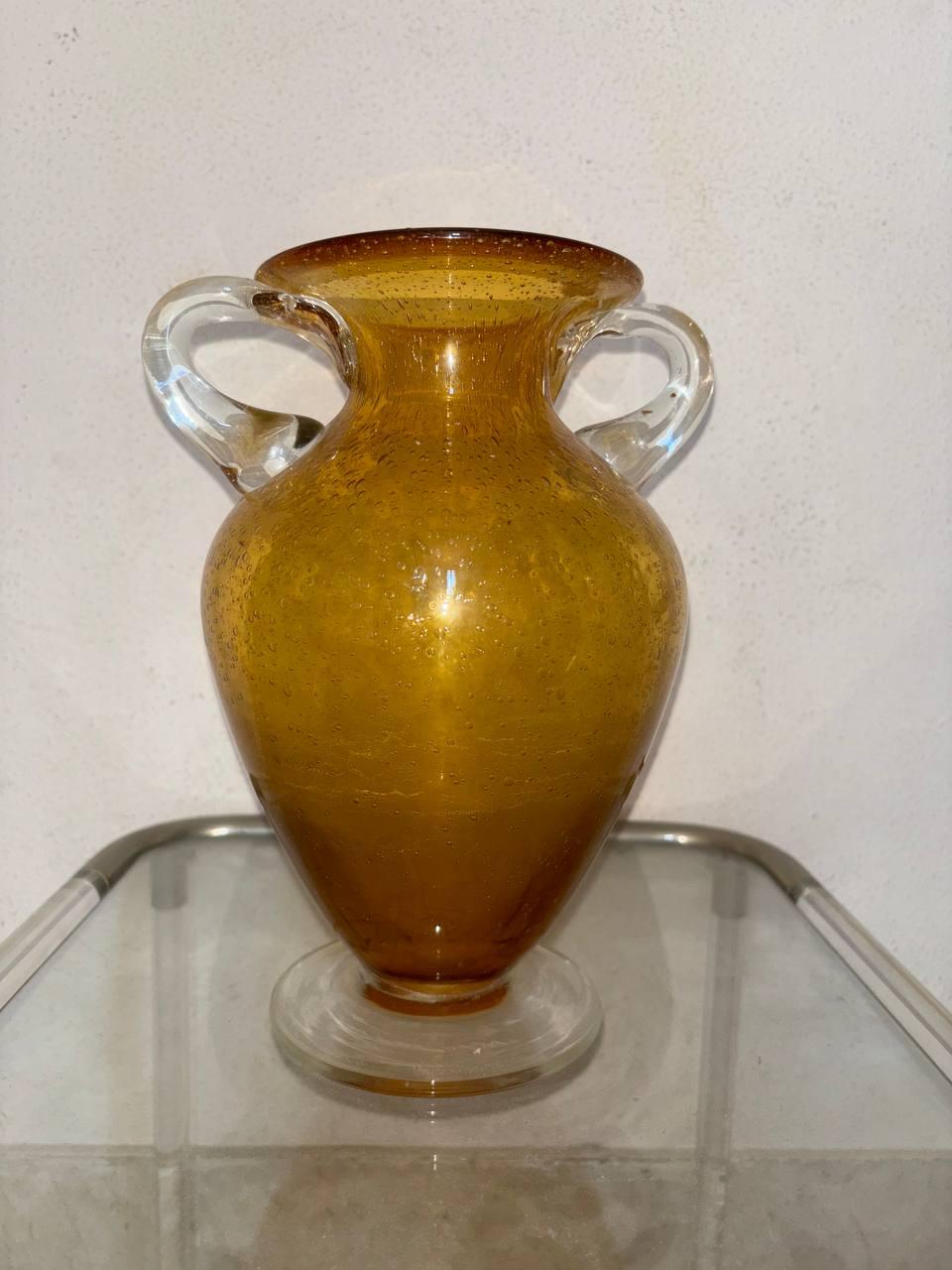 Italian Vaso coppa in vetro  Barovier 60's in vendita