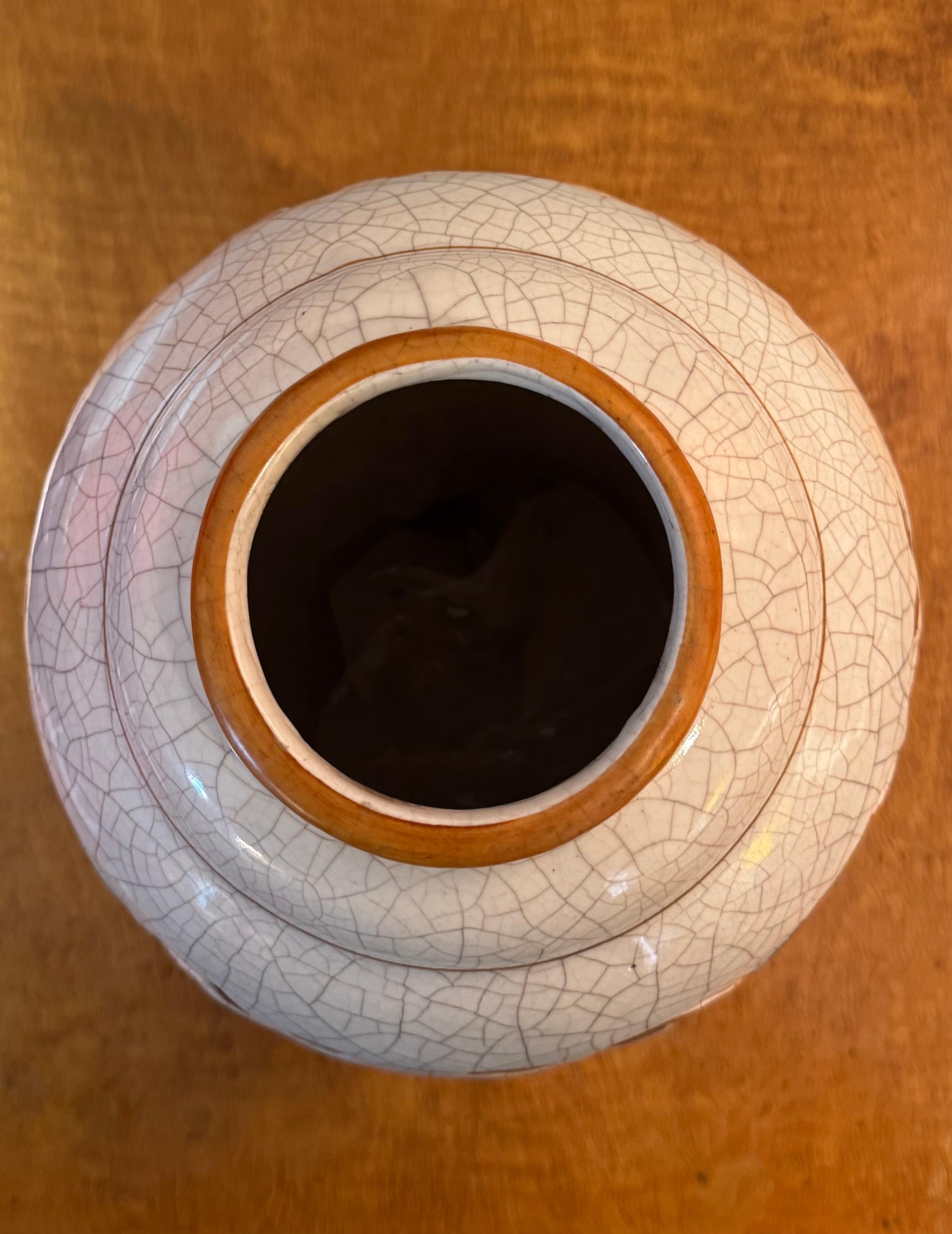Art Déco Vaso craquelè art deco 1930 in vendita