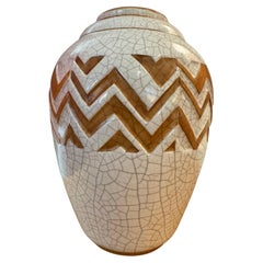 Art deco 1930s cracked vase