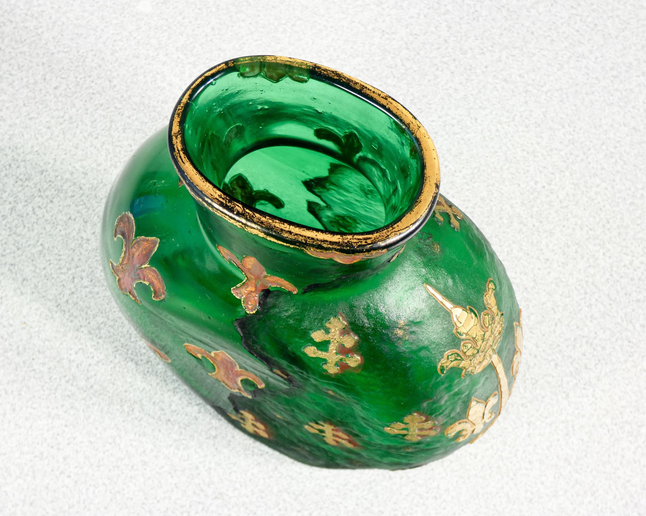Vase DAUM Frères en verre soufflé et gravé à l'acide. Nancy, fin du XIXe siècle en vente 5