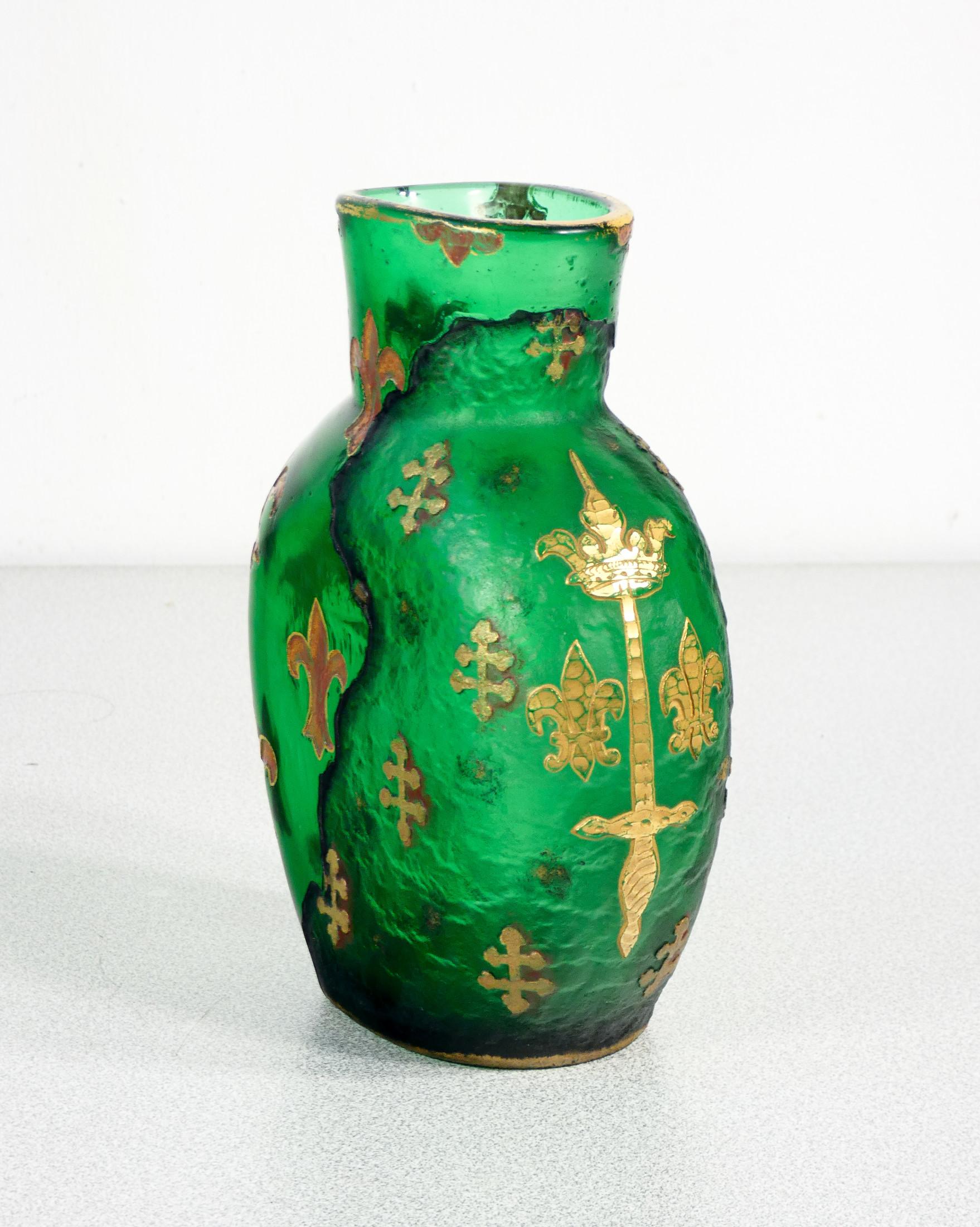 Vase DAUM Frères en verre soufflé et gravé à l'acide. Nancy, fin du XIXe siècle Bon état - En vente à Torino, IT