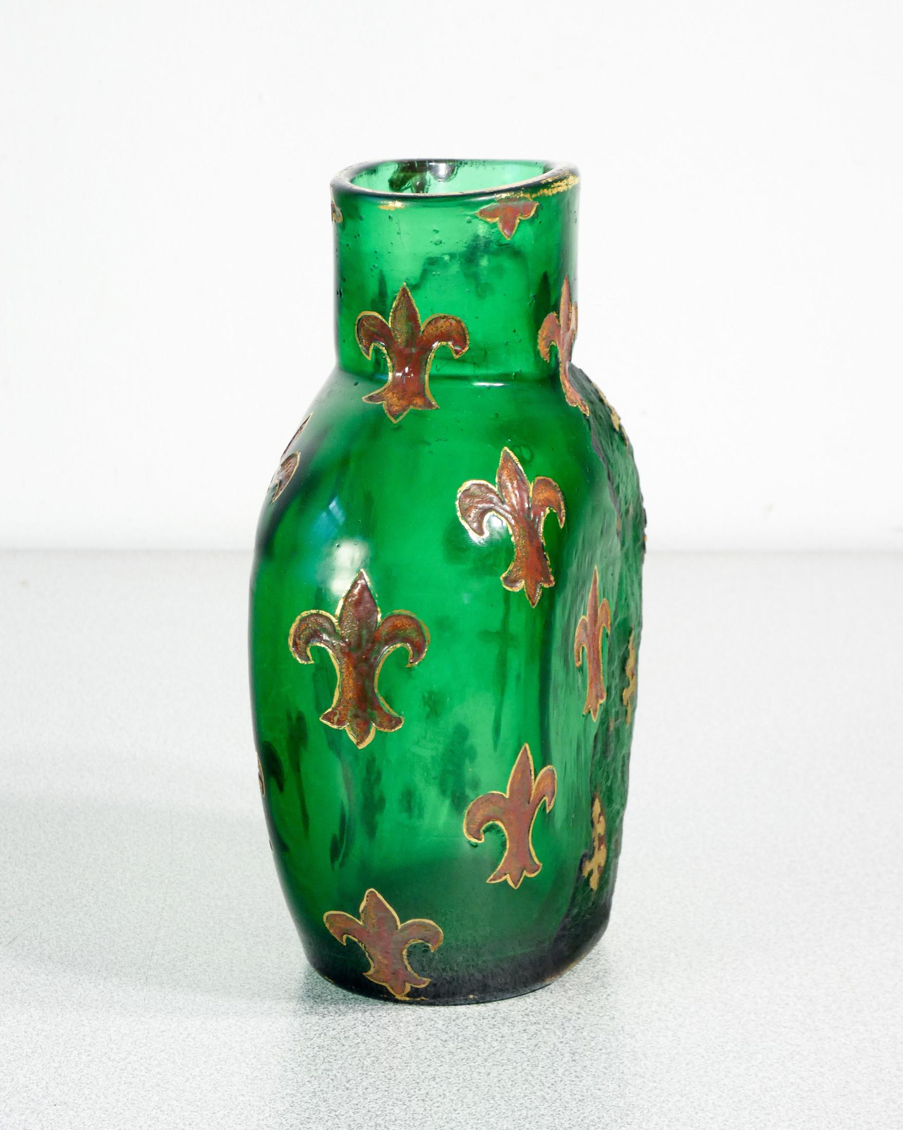 Vase DAUM Frères en verre soufflé et gravé à l'acide. Nancy, fin du XIXe siècle en vente 1