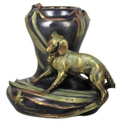 Antique Vaso de ceramica estilo Art nouveau Eduard Stellmacher