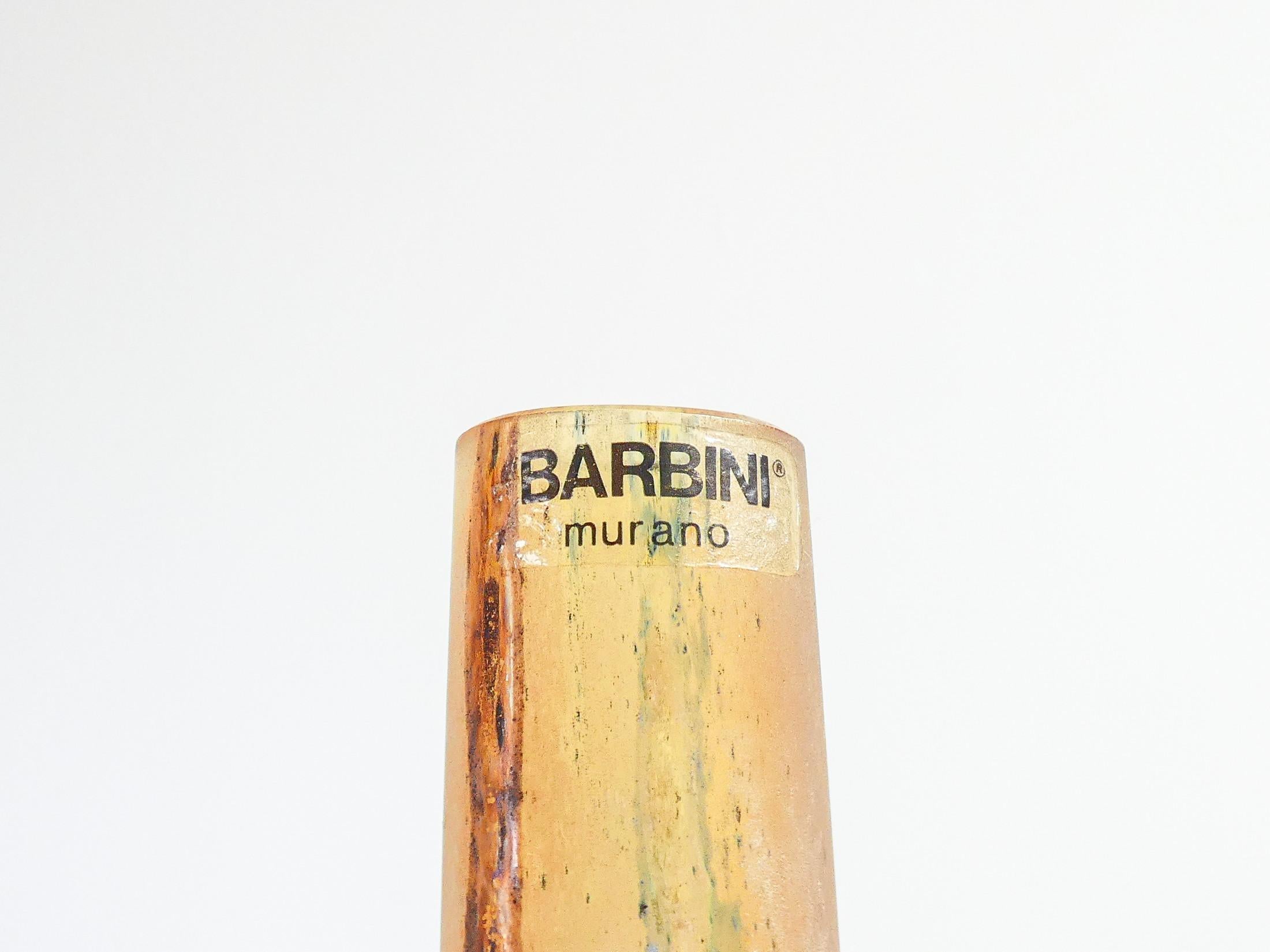 Vaso della serie Scavo in vetro sonoro soffiato, design Alfredo BARBINI. Murano For Sale 3