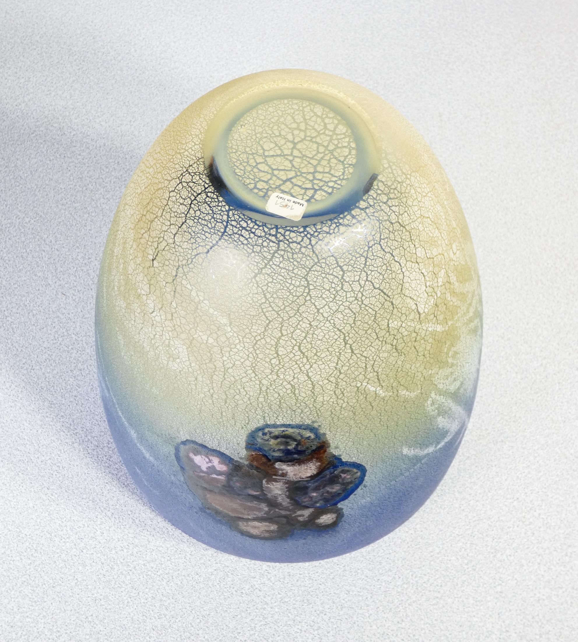 Vase from the Scavo series in blown sonorous glass, design Alfredo BARBINI. Murano For Sale 6