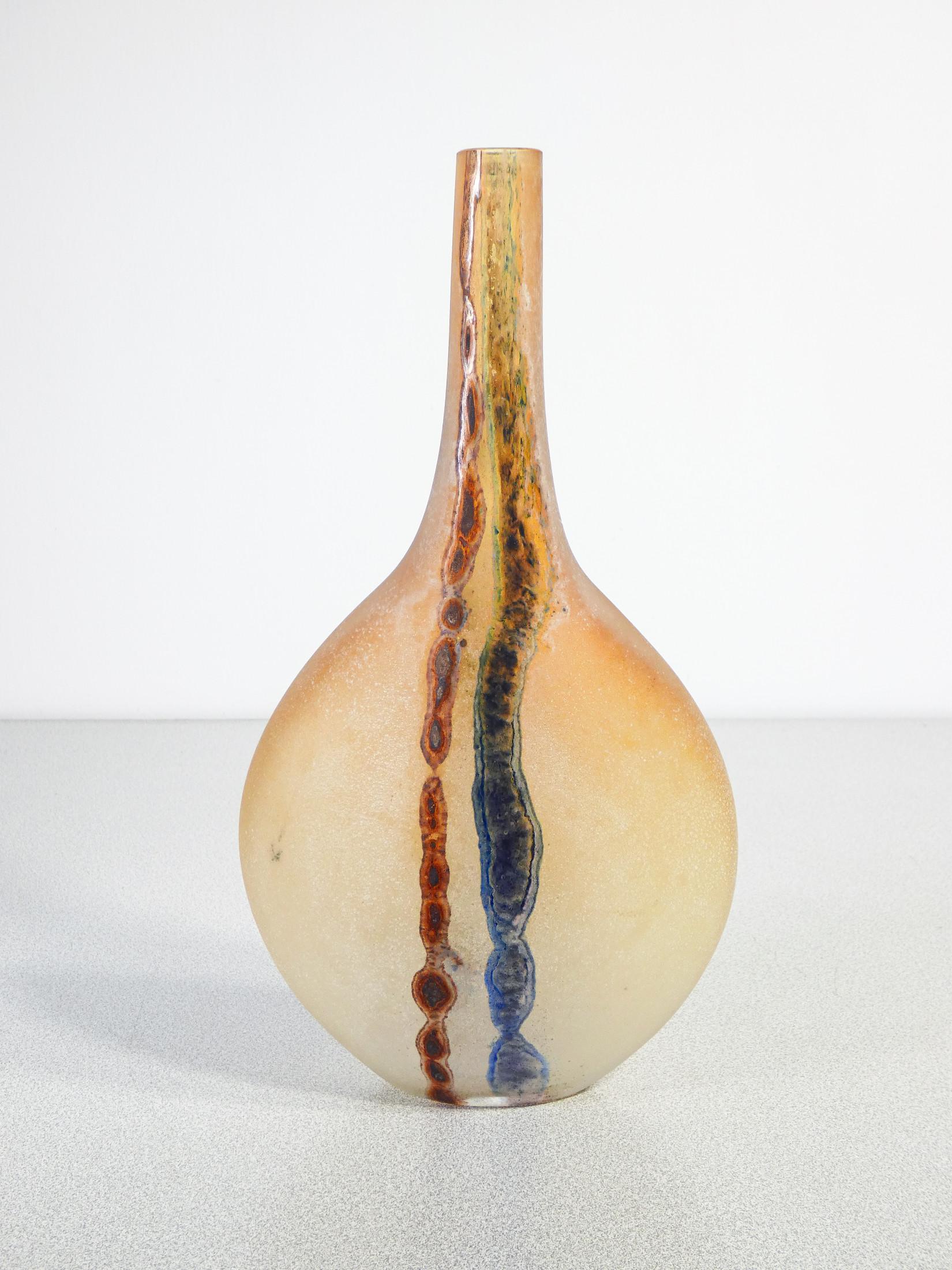 Vaso della Serie Scavo in vetro sonoro soffiato, entworfen Alfredo BARBINI. Murano (Geblasenes Glas) im Angebot