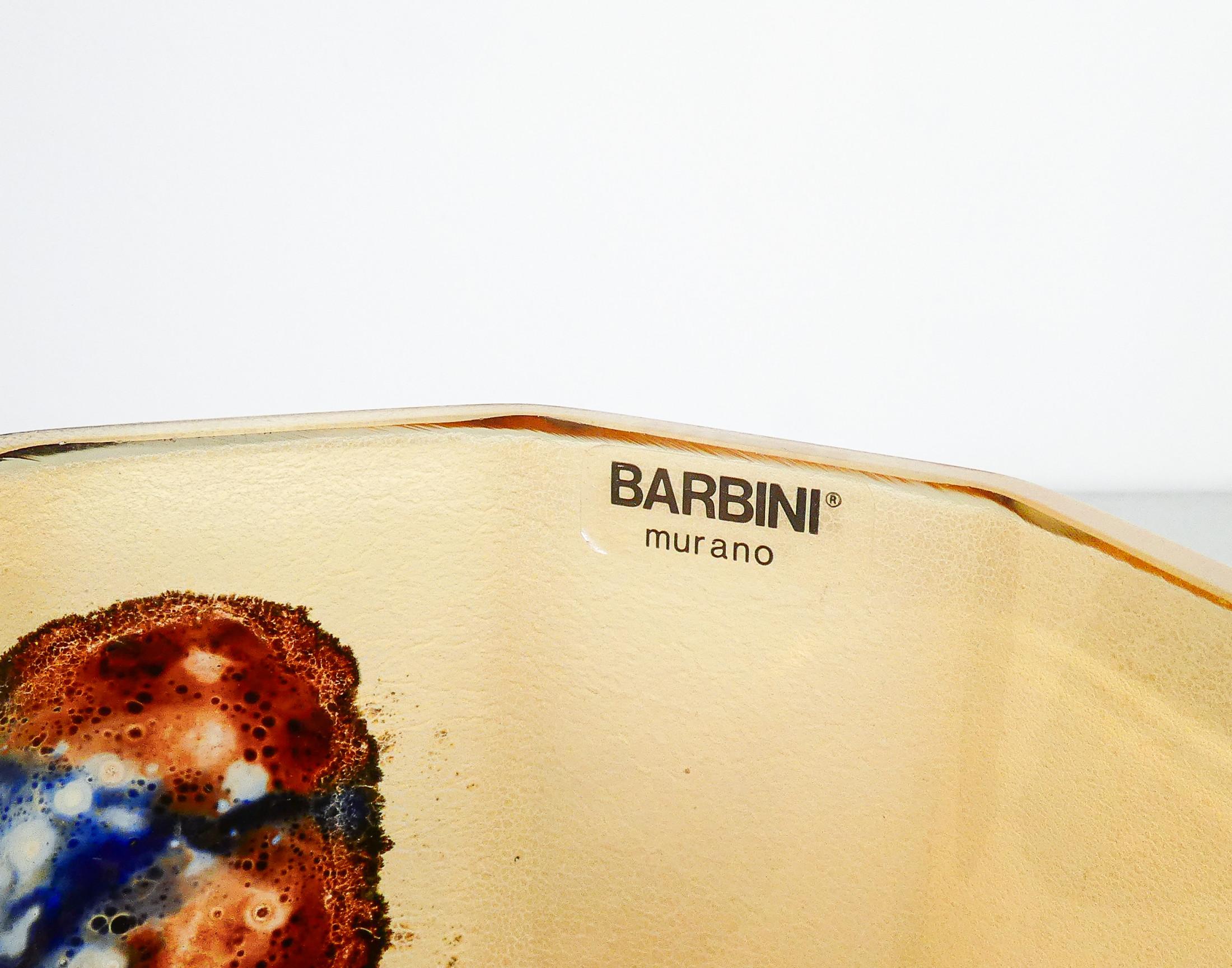 Vase from the Scavo series in blown sonorous glass, design Alfredo BARBINI. Murano For Sale 1