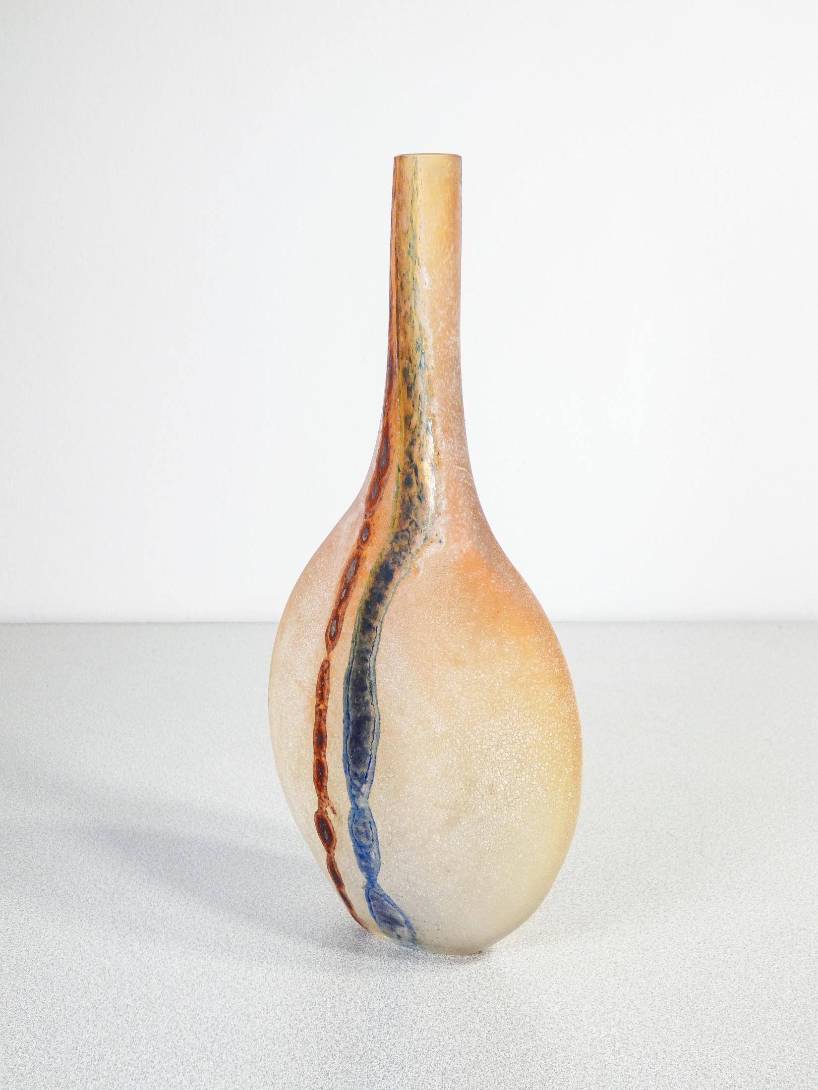 Blown Glass Vaso della serie Scavo in vetro sonoro soffiato, design Alfredo BARBINI. Murano For Sale