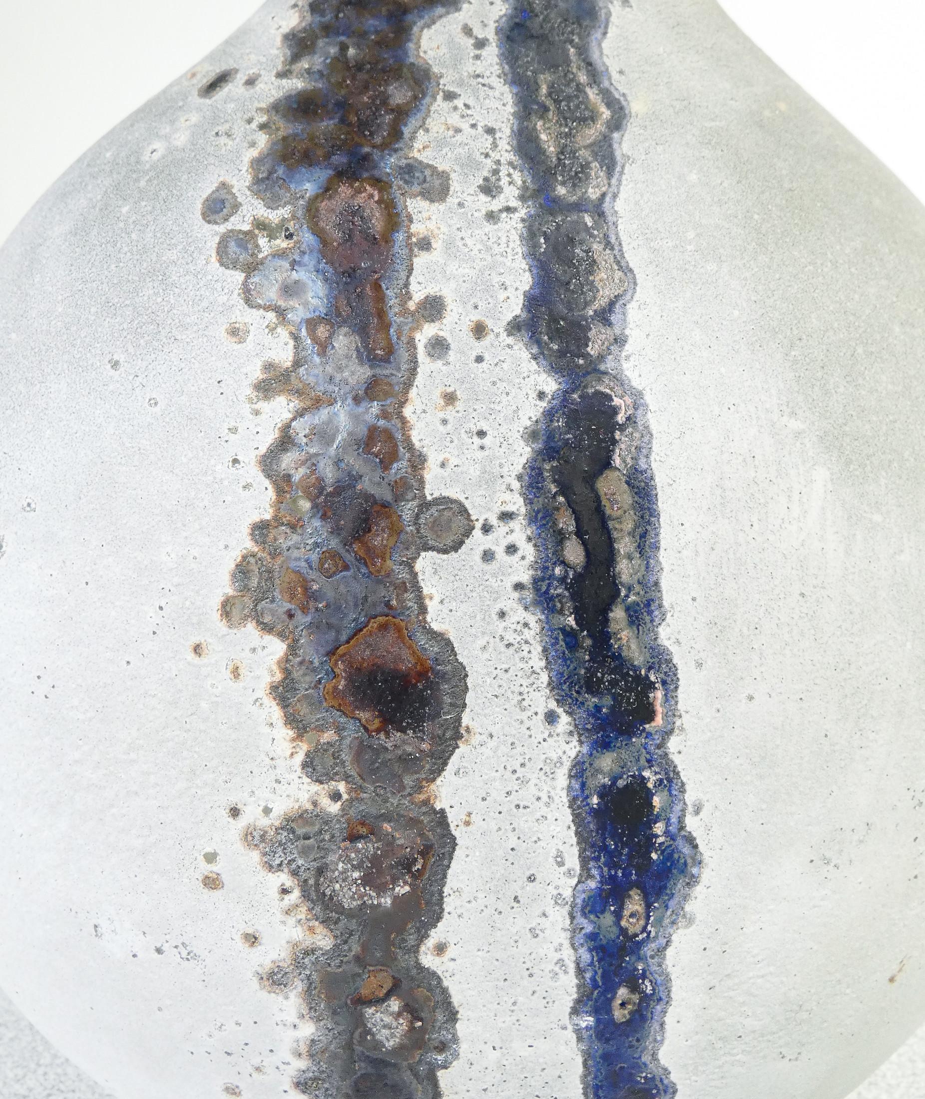 Vase der Serie Scavo aus mundgeblasenem, klangvollem Glas, Design Alfredo BARBINI. Murano im Angebot 2