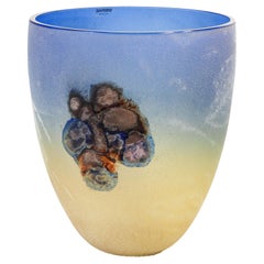 Vase from the Scavo series in blown sonorous glass, design Alfredo BARBINI. Murano
