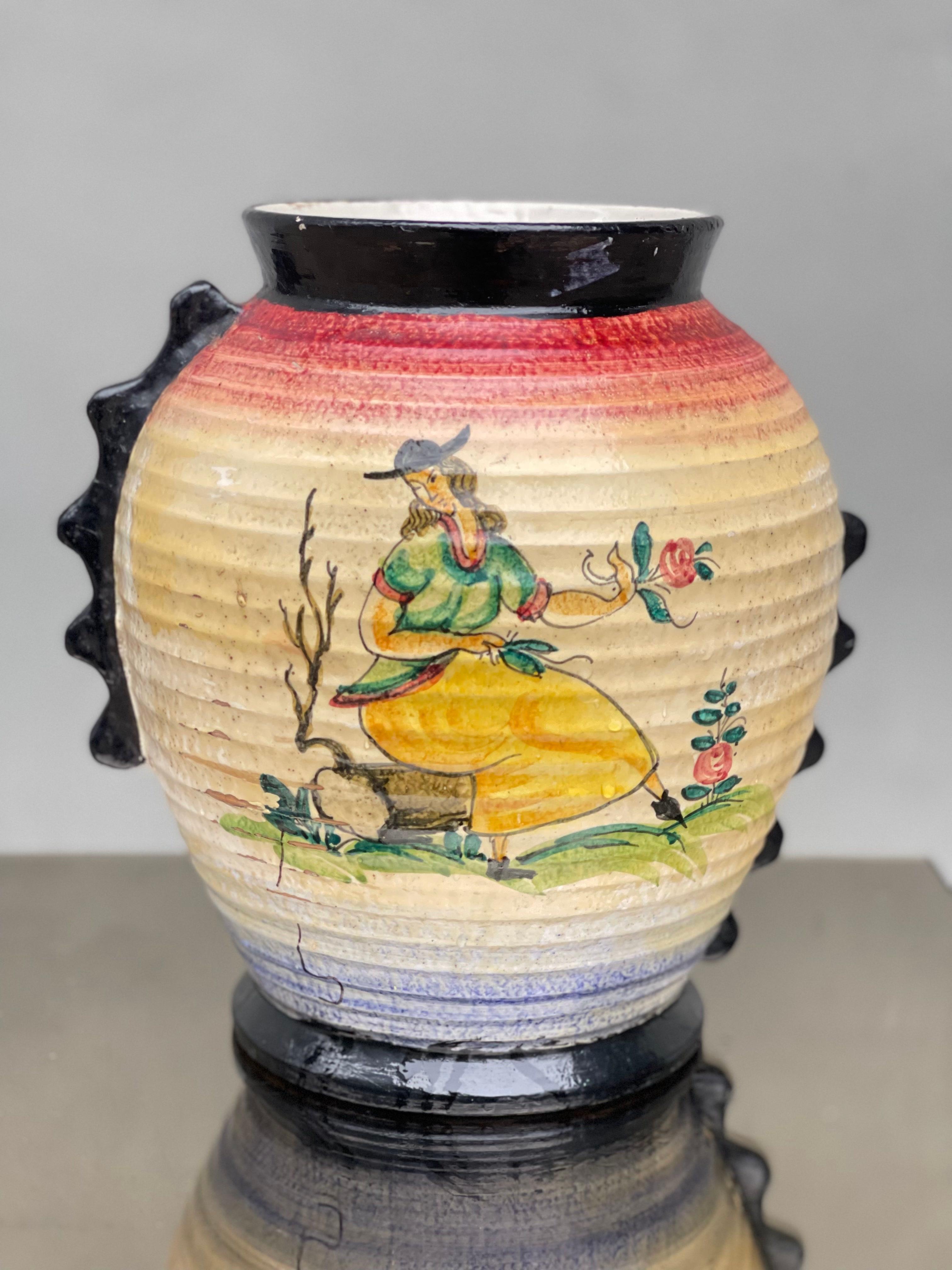 Ceramica Vaso Design Anni 50 - 50 - Mid Century - Manifattura Italiana - Capraia in vendita