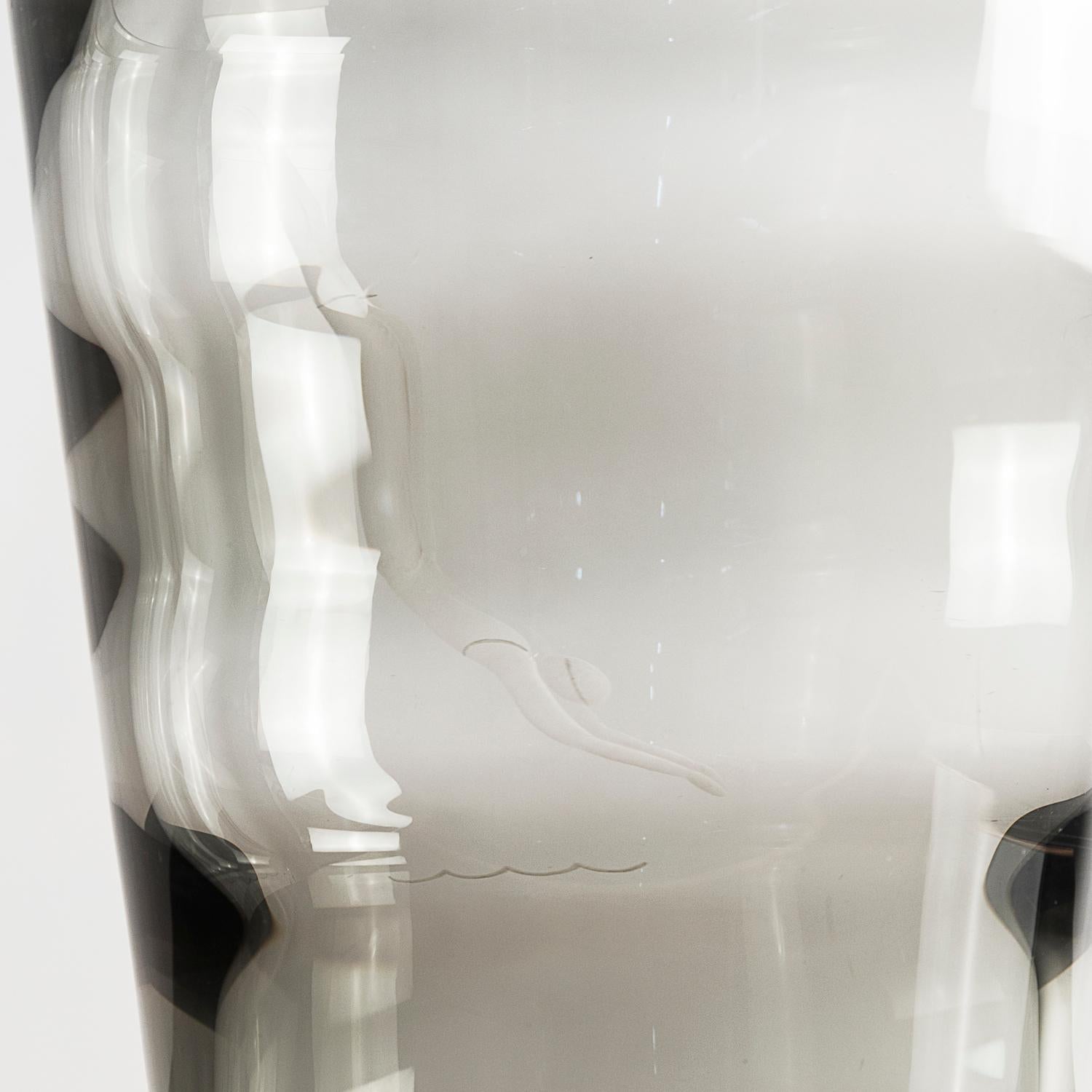 Vaso di Murano su disegno di Franz Pelzel für SALIR, Anni '20 im Angebot 4