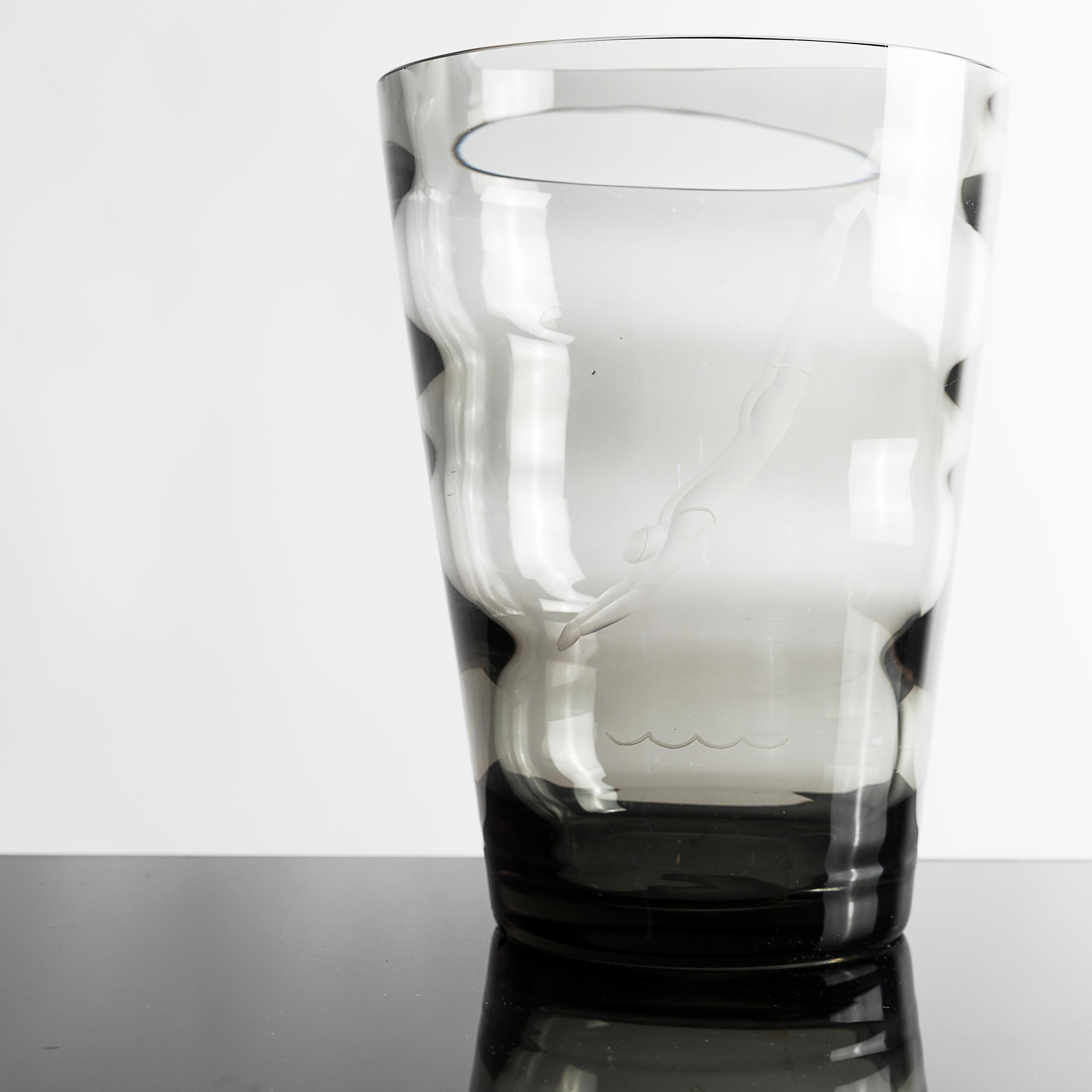 Vaso di Murano su disegno di Franz Pelzel für SALIR, Anni '20 (Muranoglas) im Angebot
