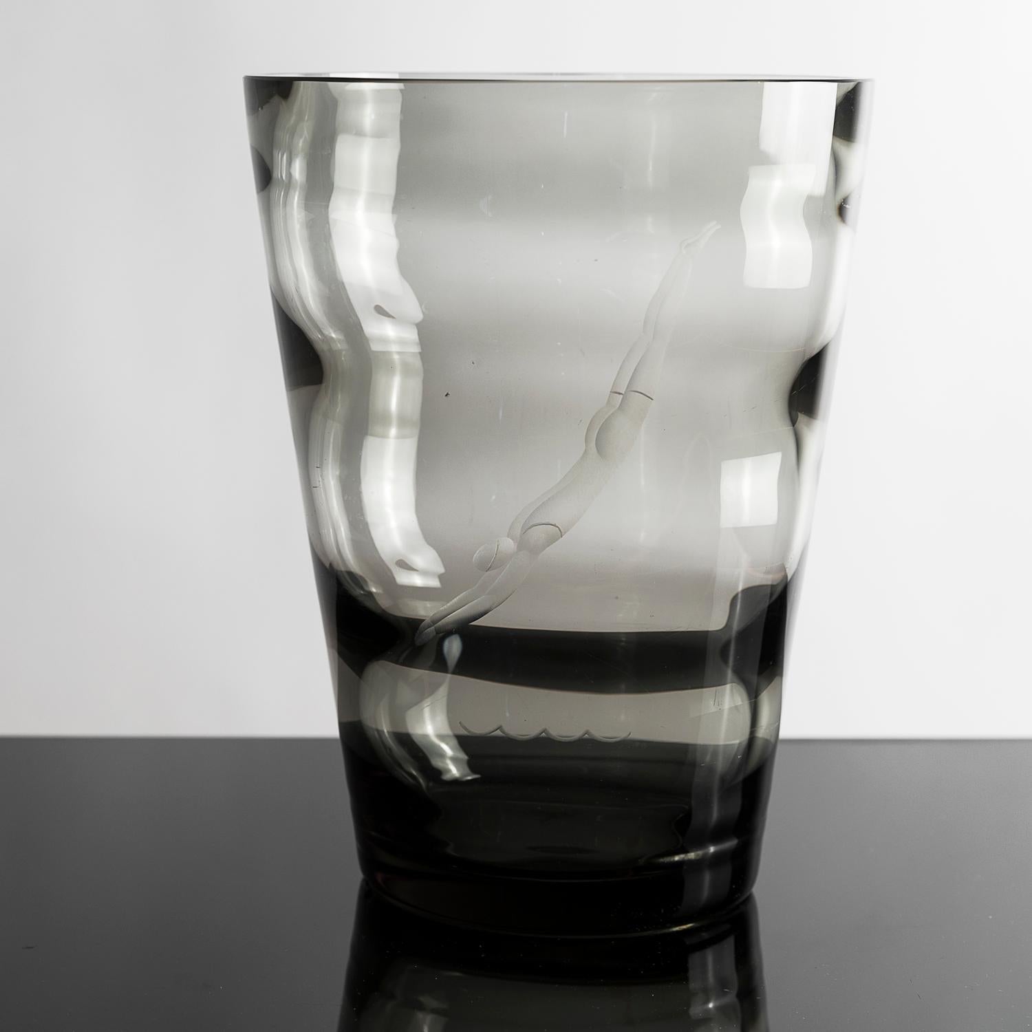 Vaso di Murano su disegno di Franz Pelzel für SALIR, Anni '20 im Angebot 2