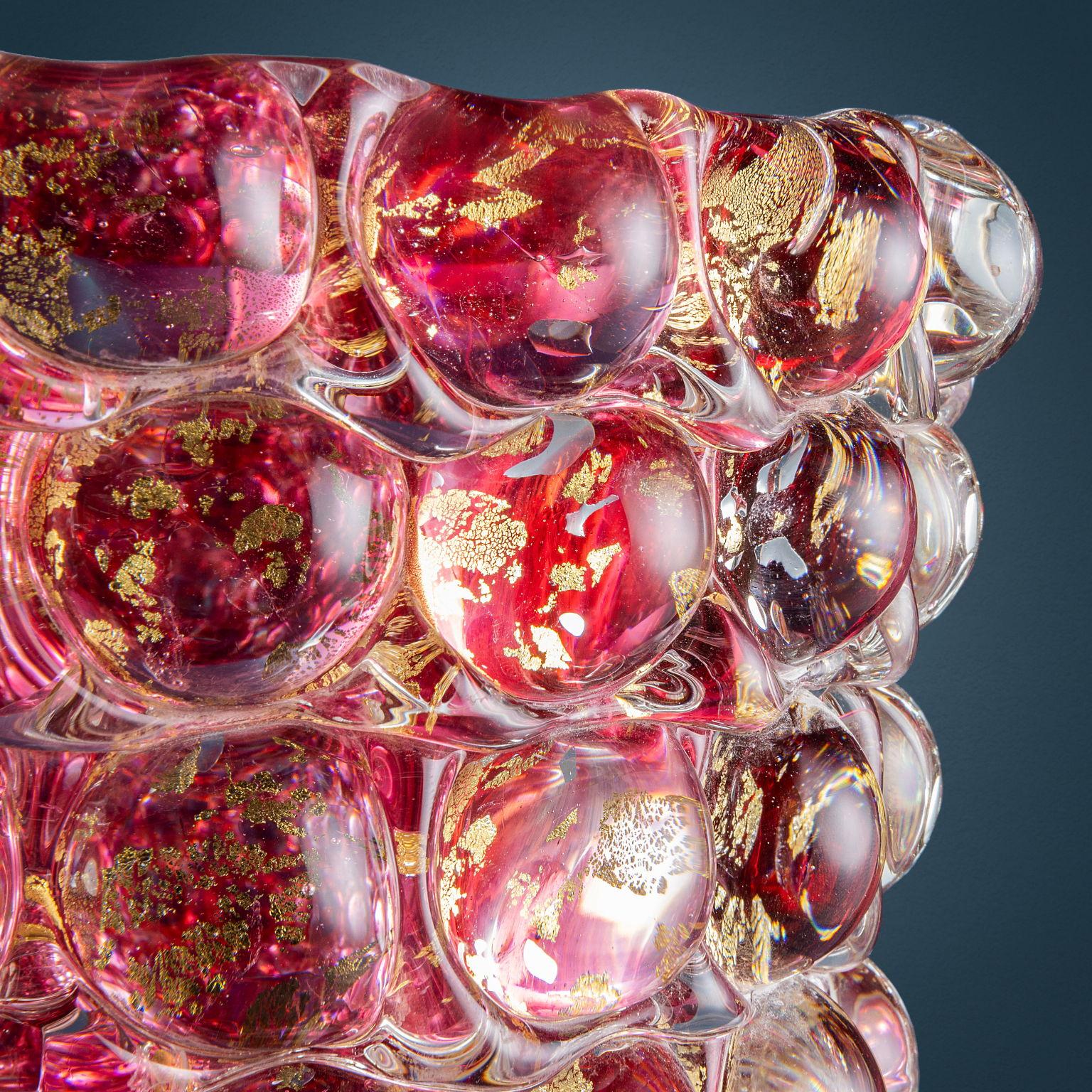 Mid-Century Modern Ercole Barovier 'Lenti' series vase in pink Murano glass 1970s For Sale