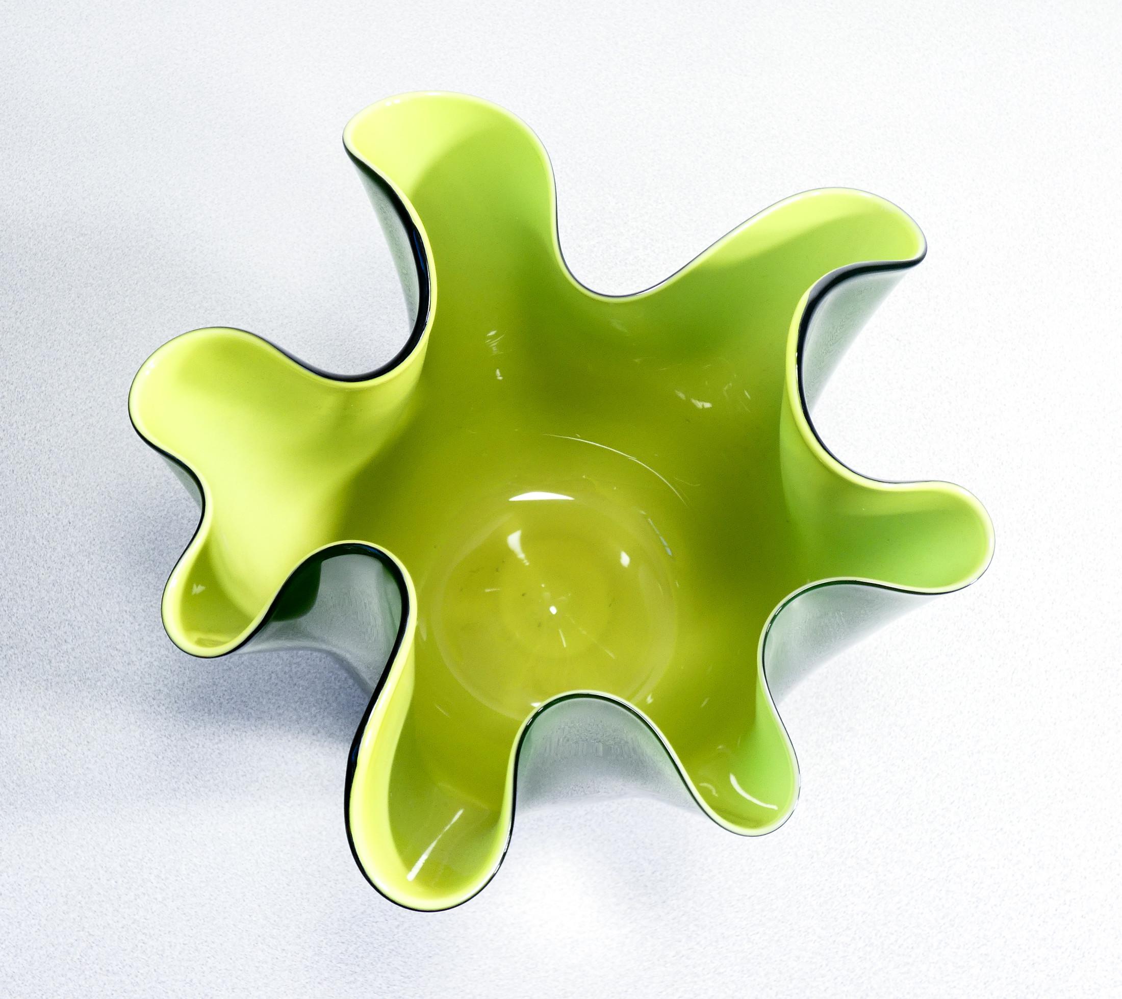 Vaso Fazzoletto design Fulvio BIANCONI per VENINI. Murano, 1972 5