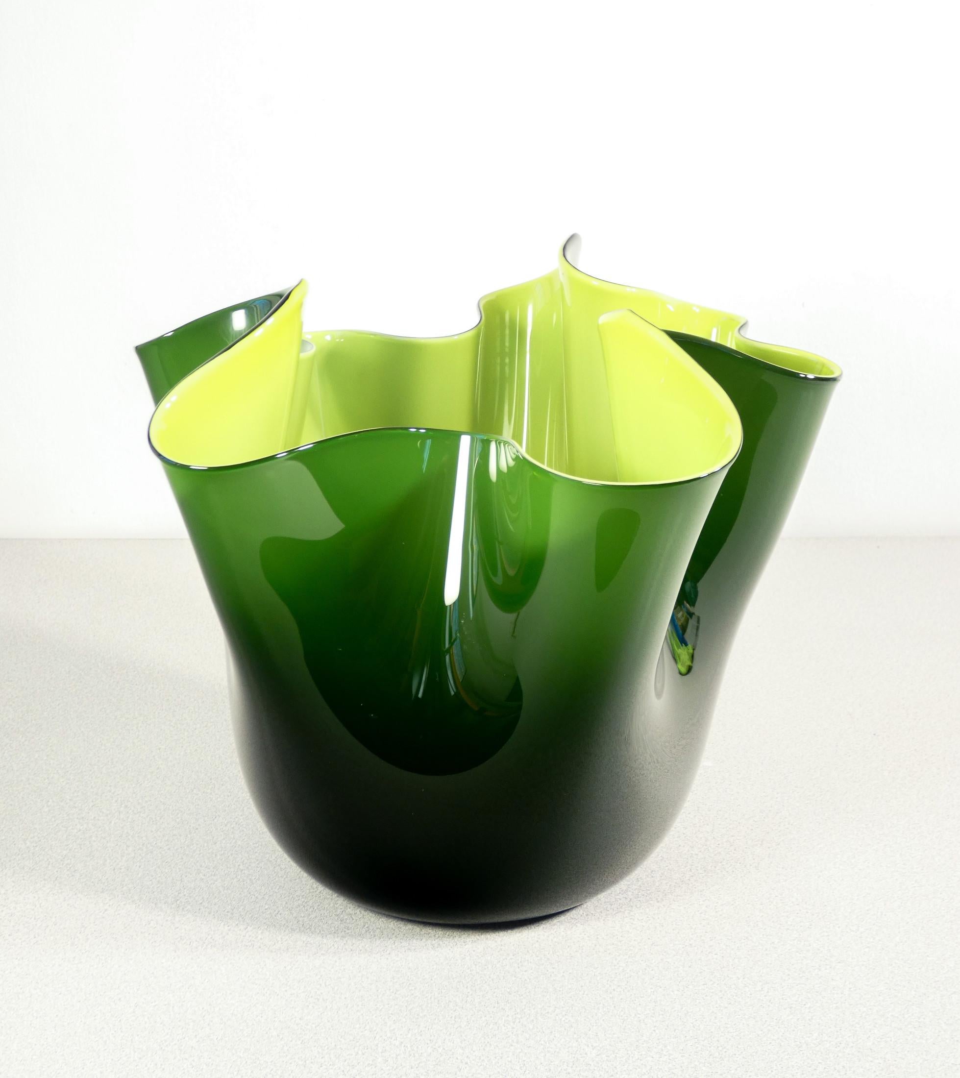 Vaso Fazzoletto design Fulvio BIANCONI per VENINI. Murano, 1972 In condizioni ottime a Torino, IT