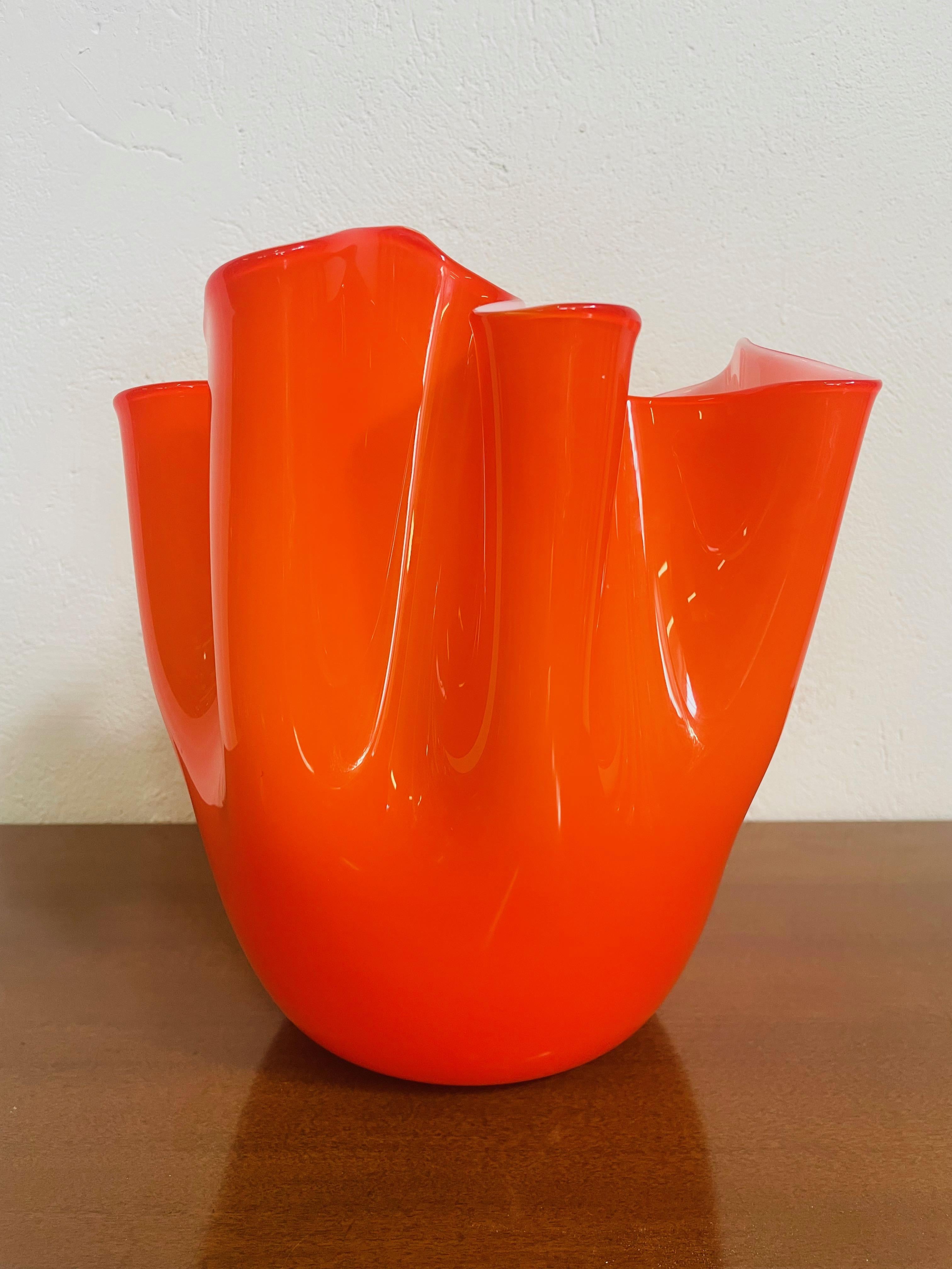Italian Vase Fazzoletto de Fulvio Bianconi pour Venini en vente