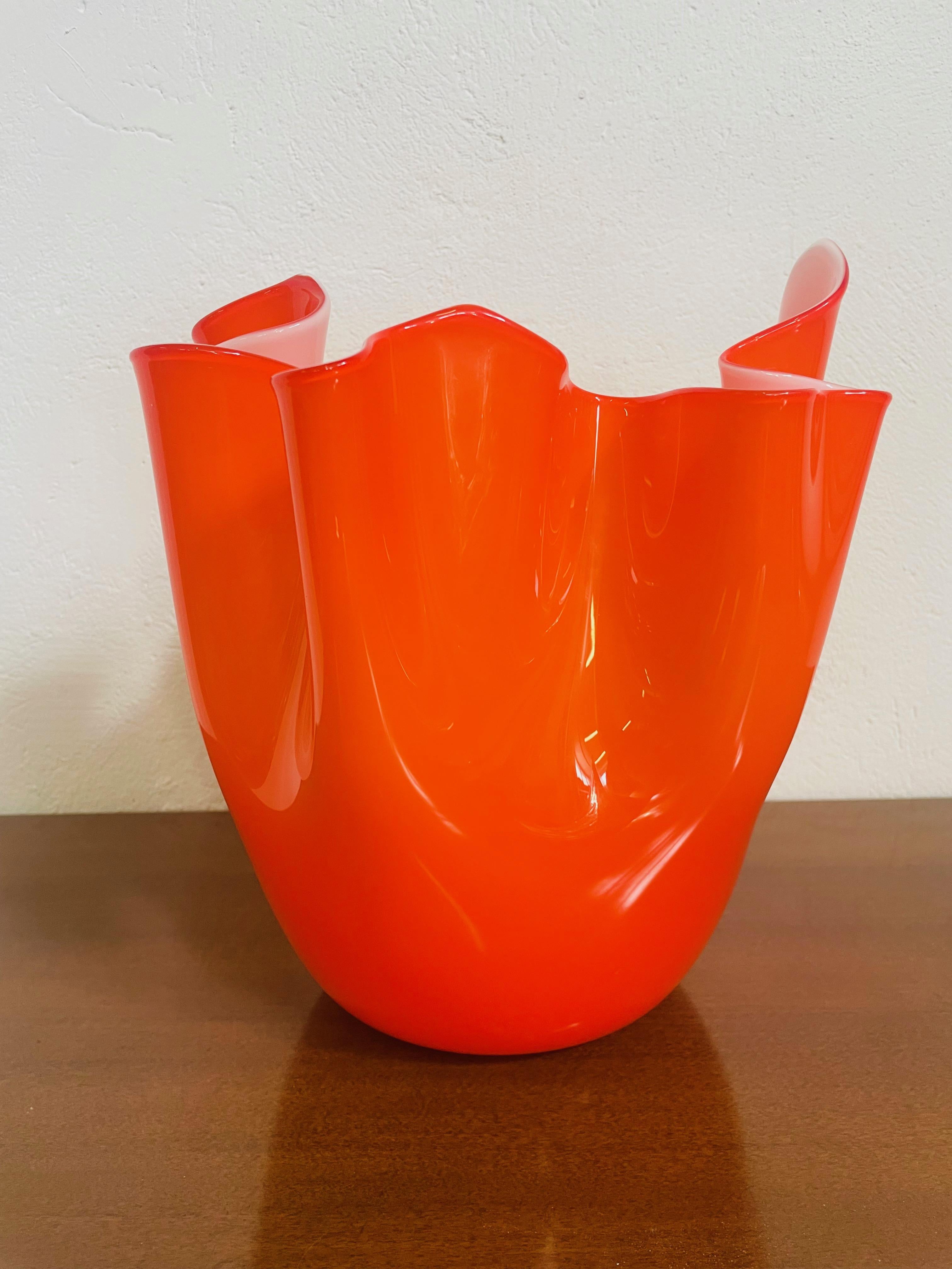 Vase Fazzoletto de Fulvio Bianconi pour Venini Excellent état - En vente à Busnago, IT